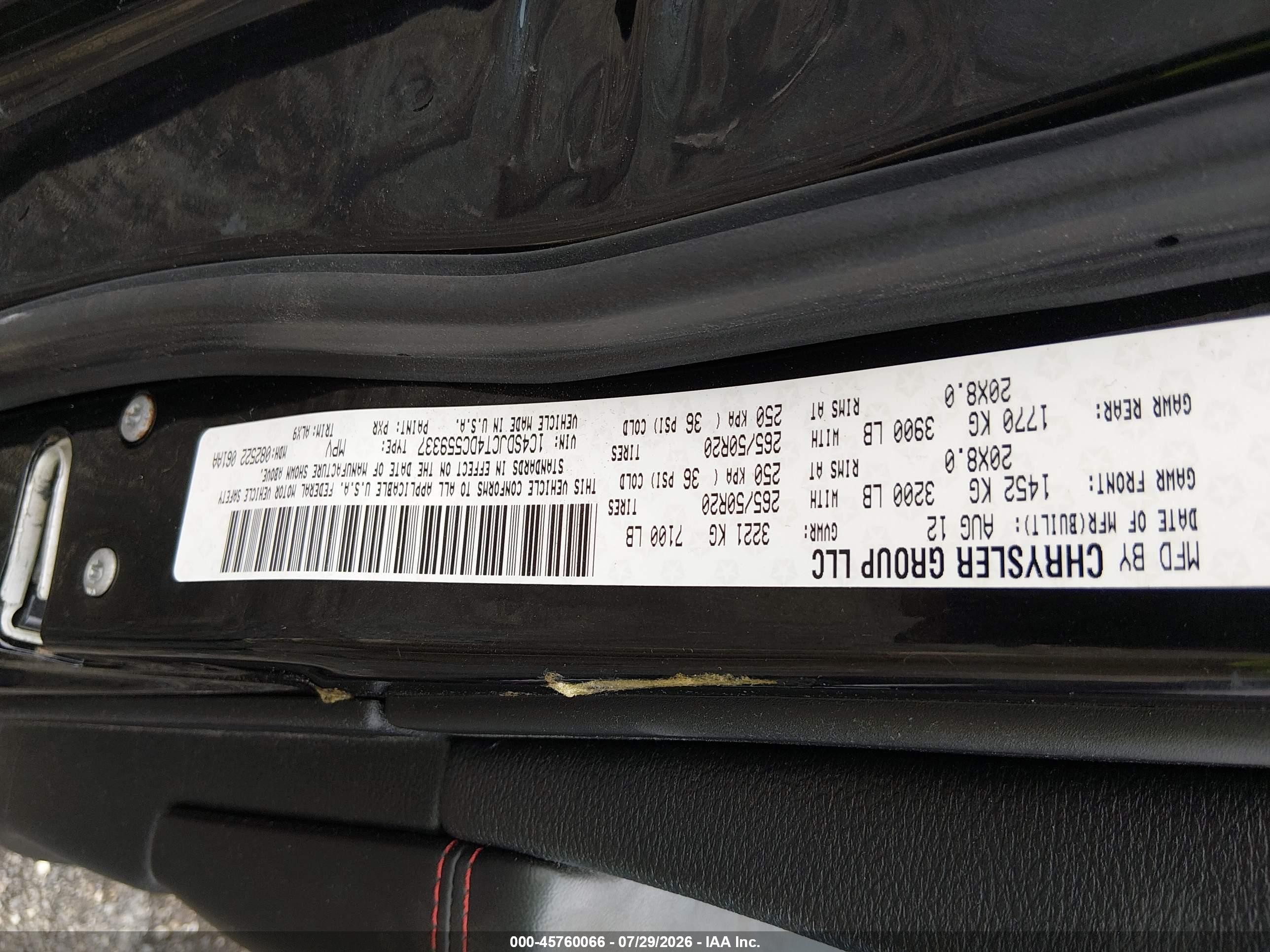 2013 Dodge Durango R/t Black vin: 1C4SDJCT4DC559337