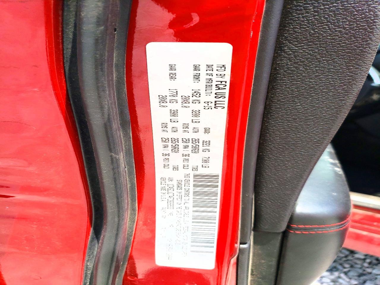 2015 Dodge Durango R/t Red vin: 1C4SDJCT4FC826933