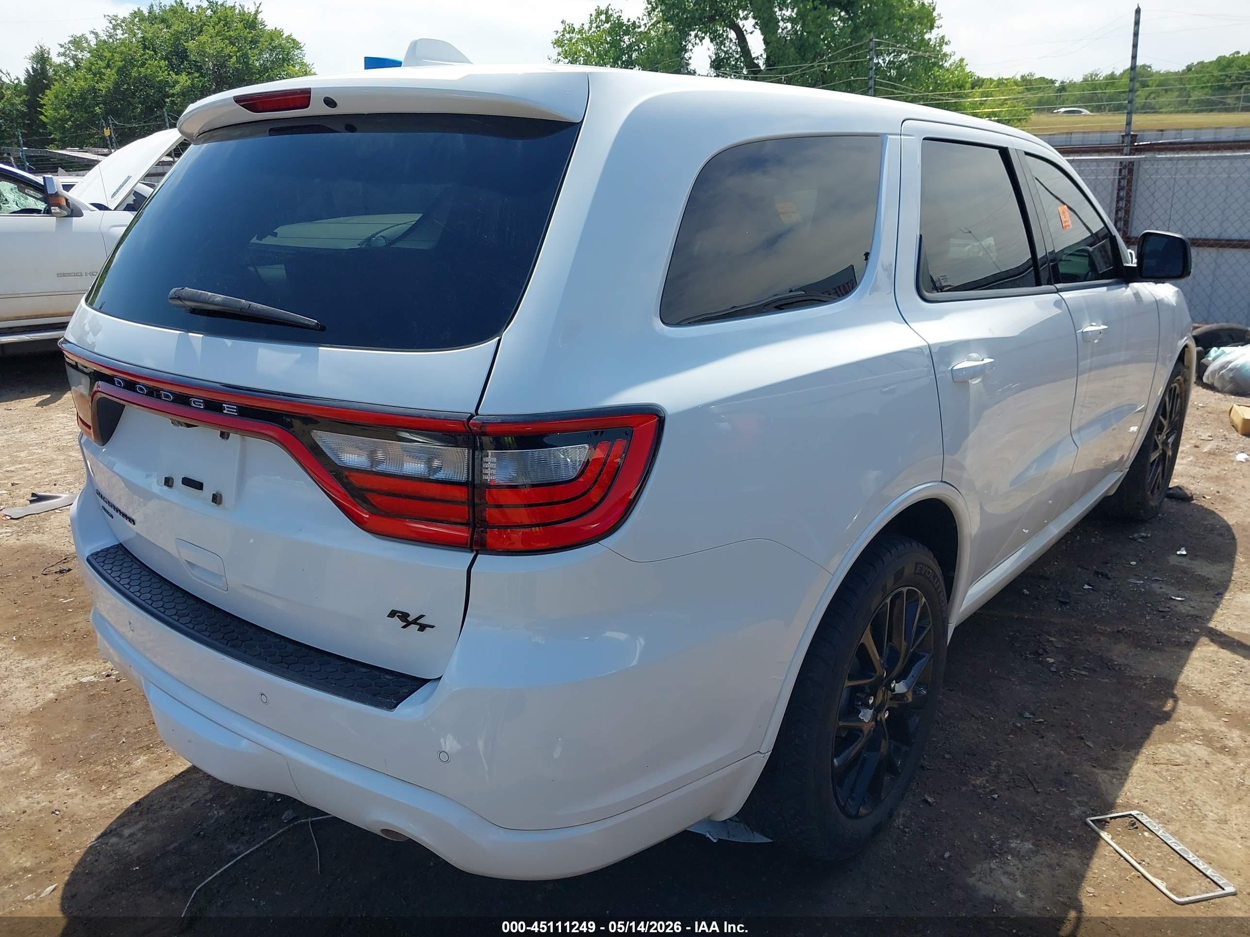 2016 Dodge Durango R/t White vin: 1C4SDJCT4GC424914