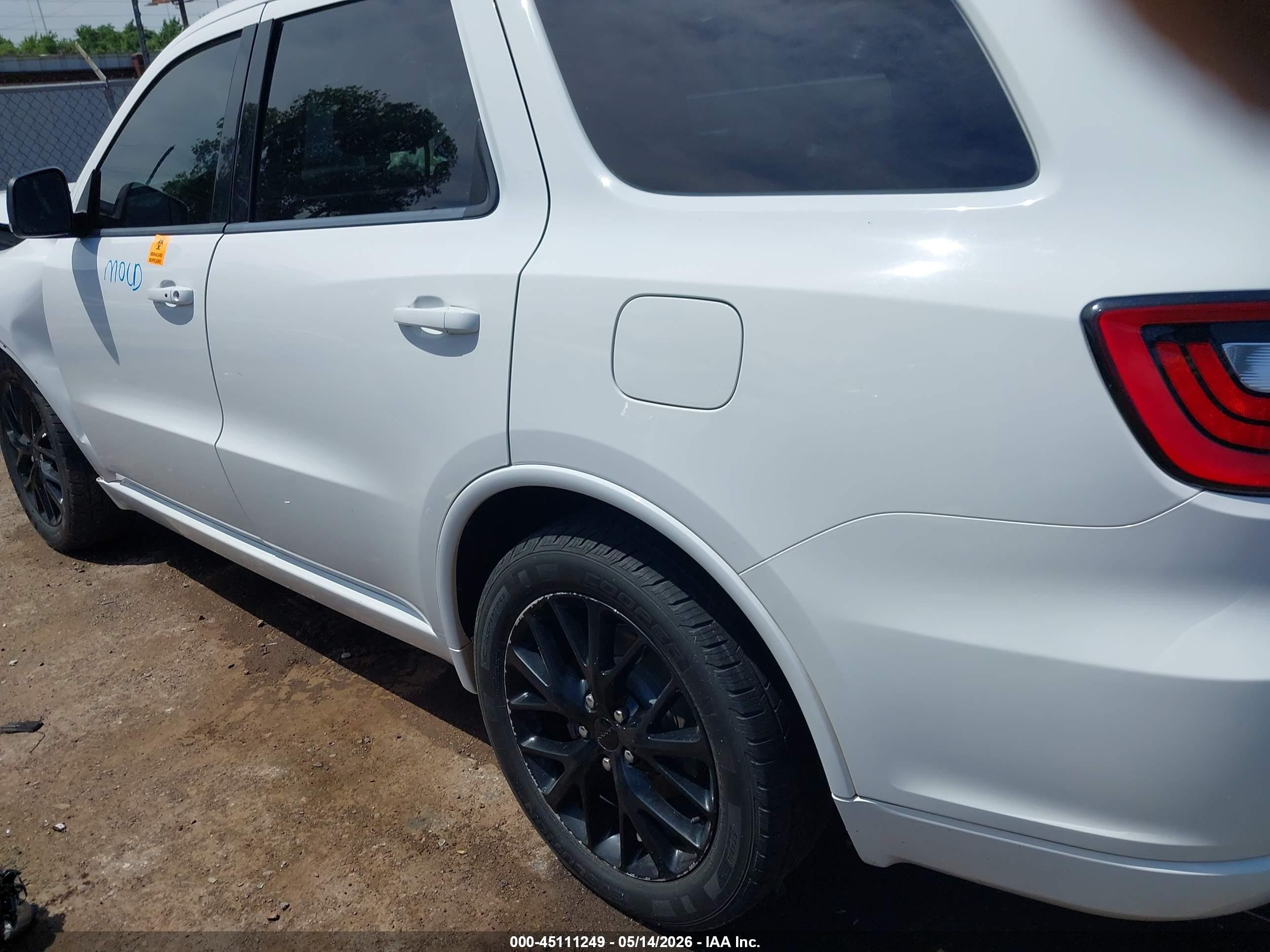 2016 Dodge Durango R/t White vin: 1C4SDJCT4GC424914