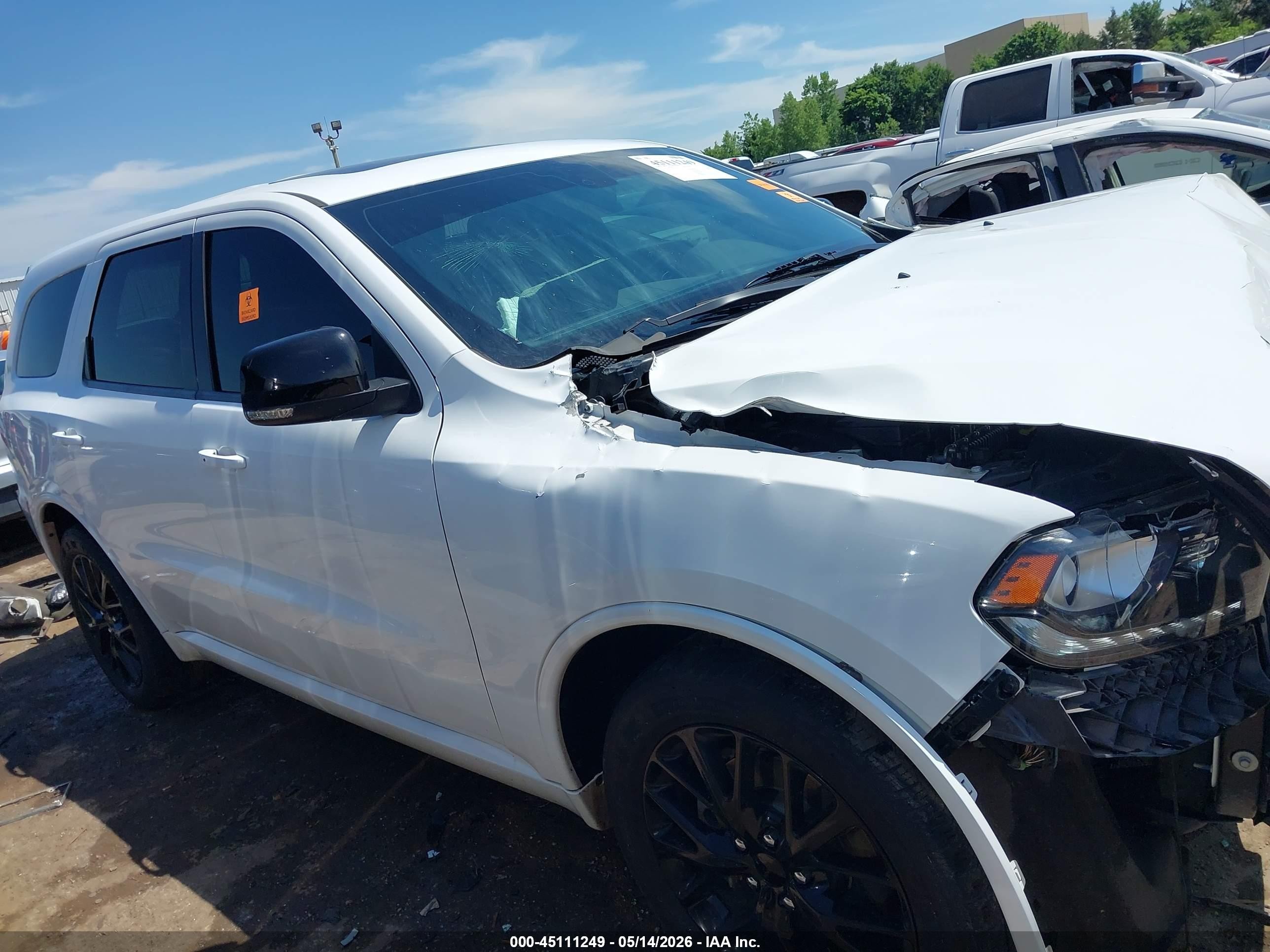 2016 Dodge Durango R/t White vin: 1C4SDJCT4GC424914