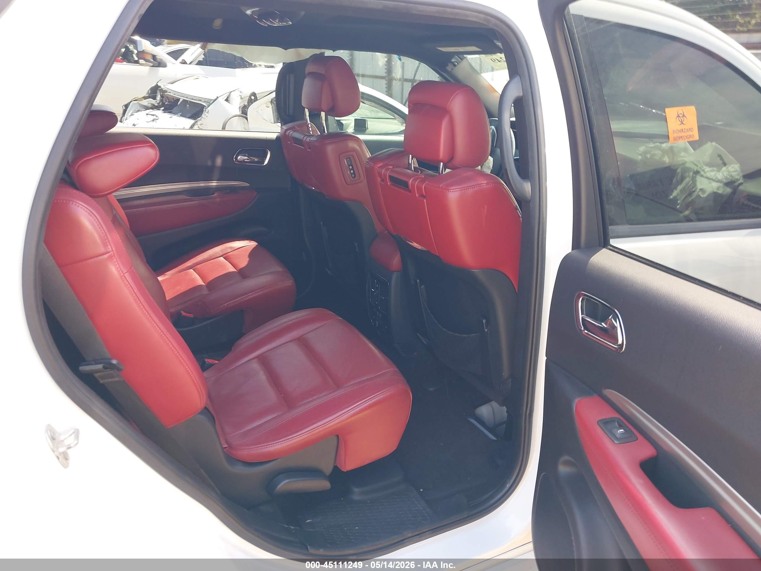 2016 Dodge Durango R/t White vin: 1C4SDJCT4GC424914