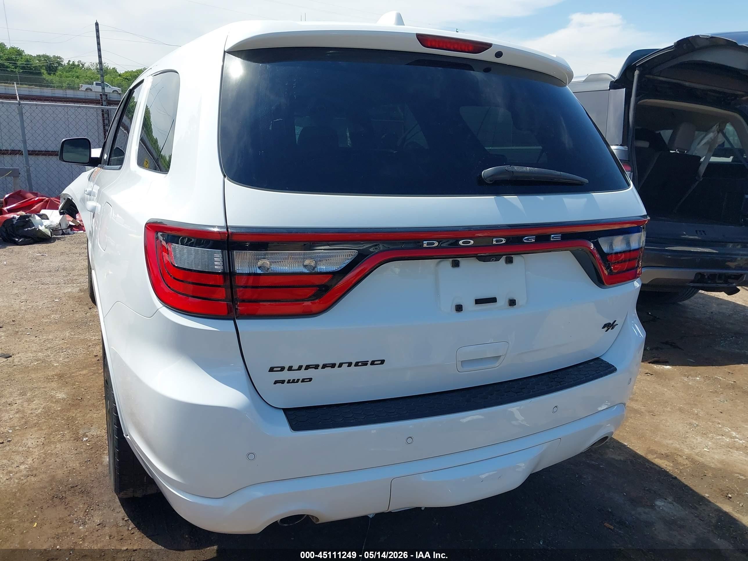 2016 Dodge Durango R/t White vin: 1C4SDJCT4GC424914