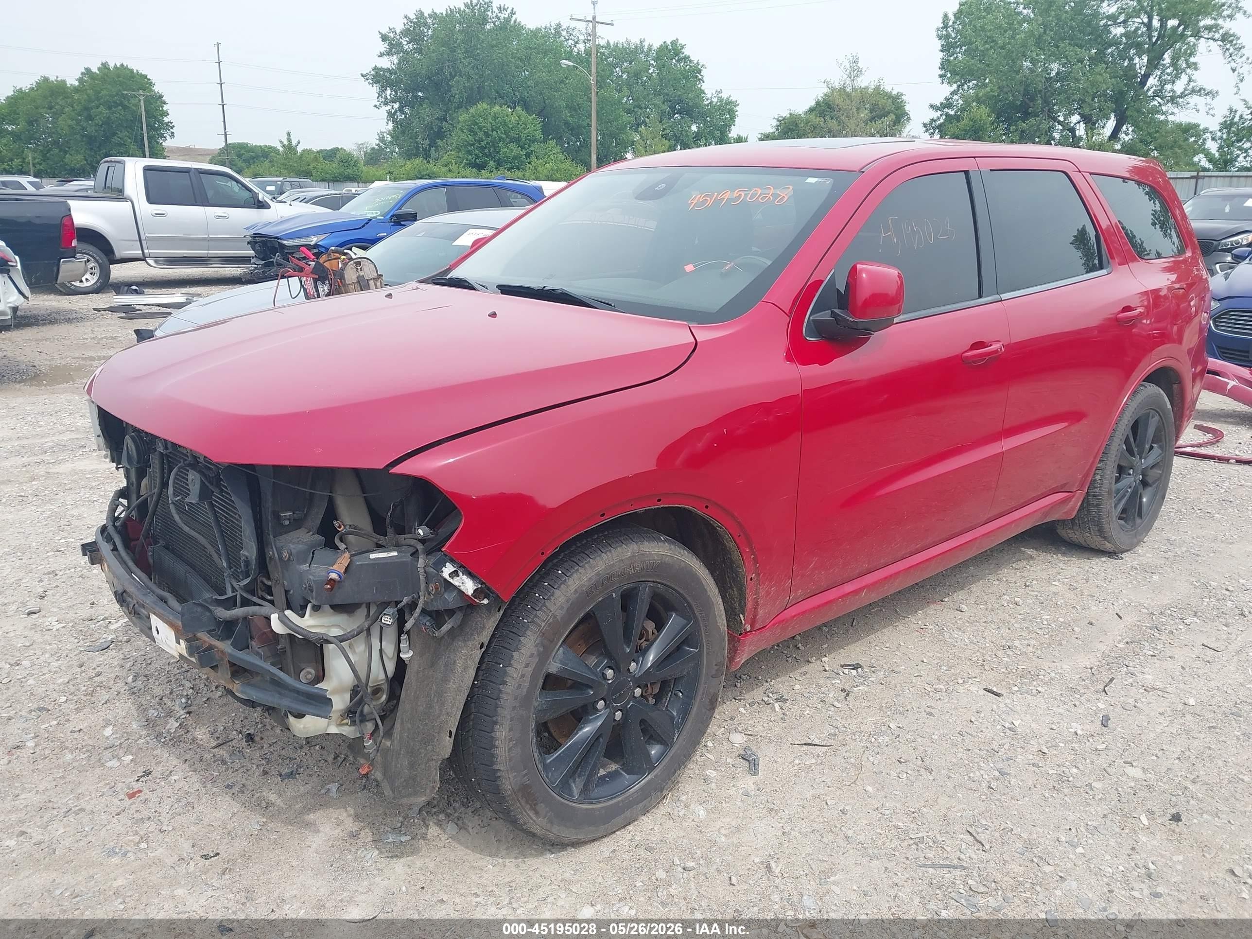 2013 Dodge Durango R/t Red vin: 1C4SDJCT7DC685854