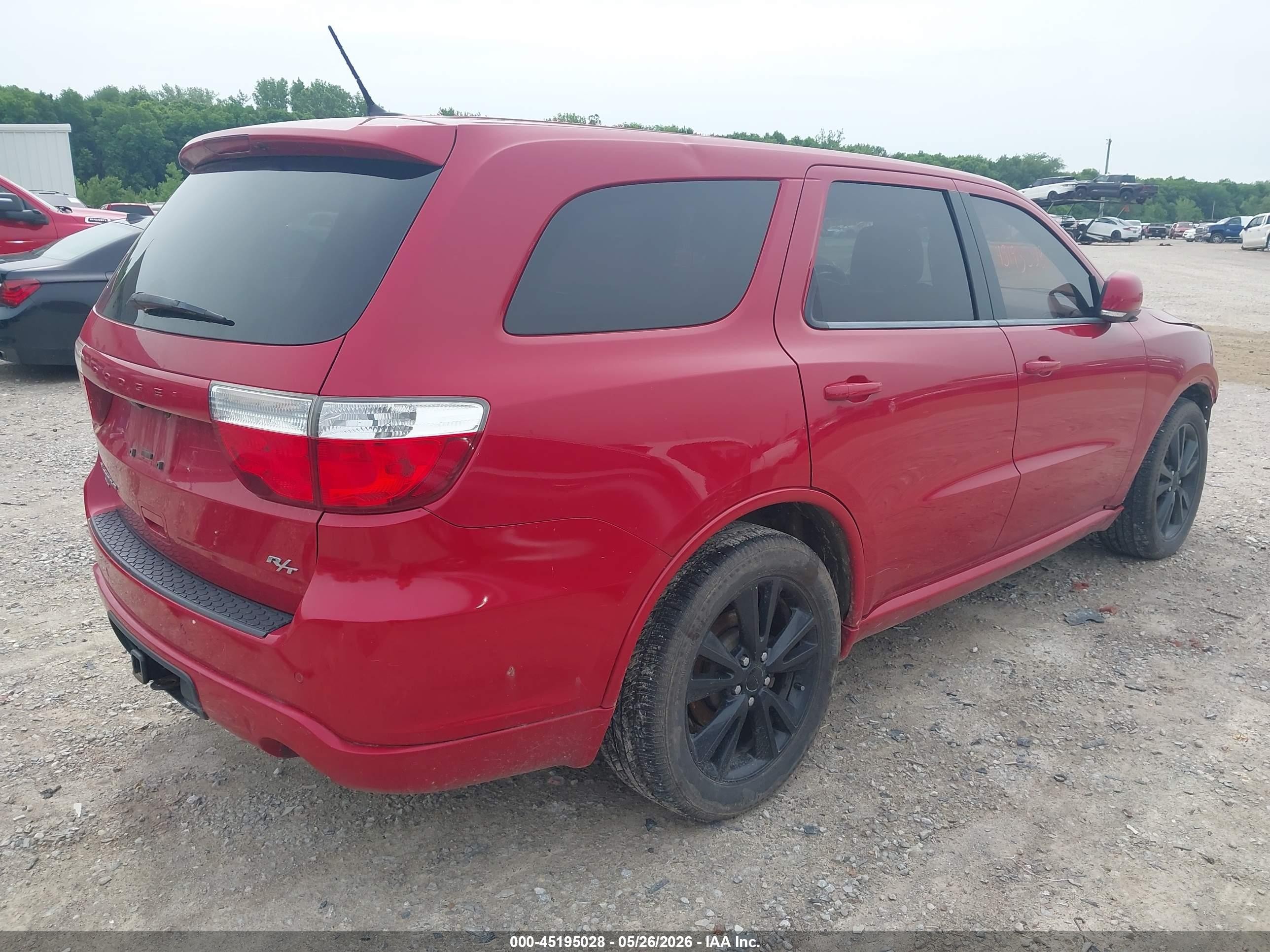 2013 Dodge Durango R/t Red vin: 1C4SDJCT7DC685854