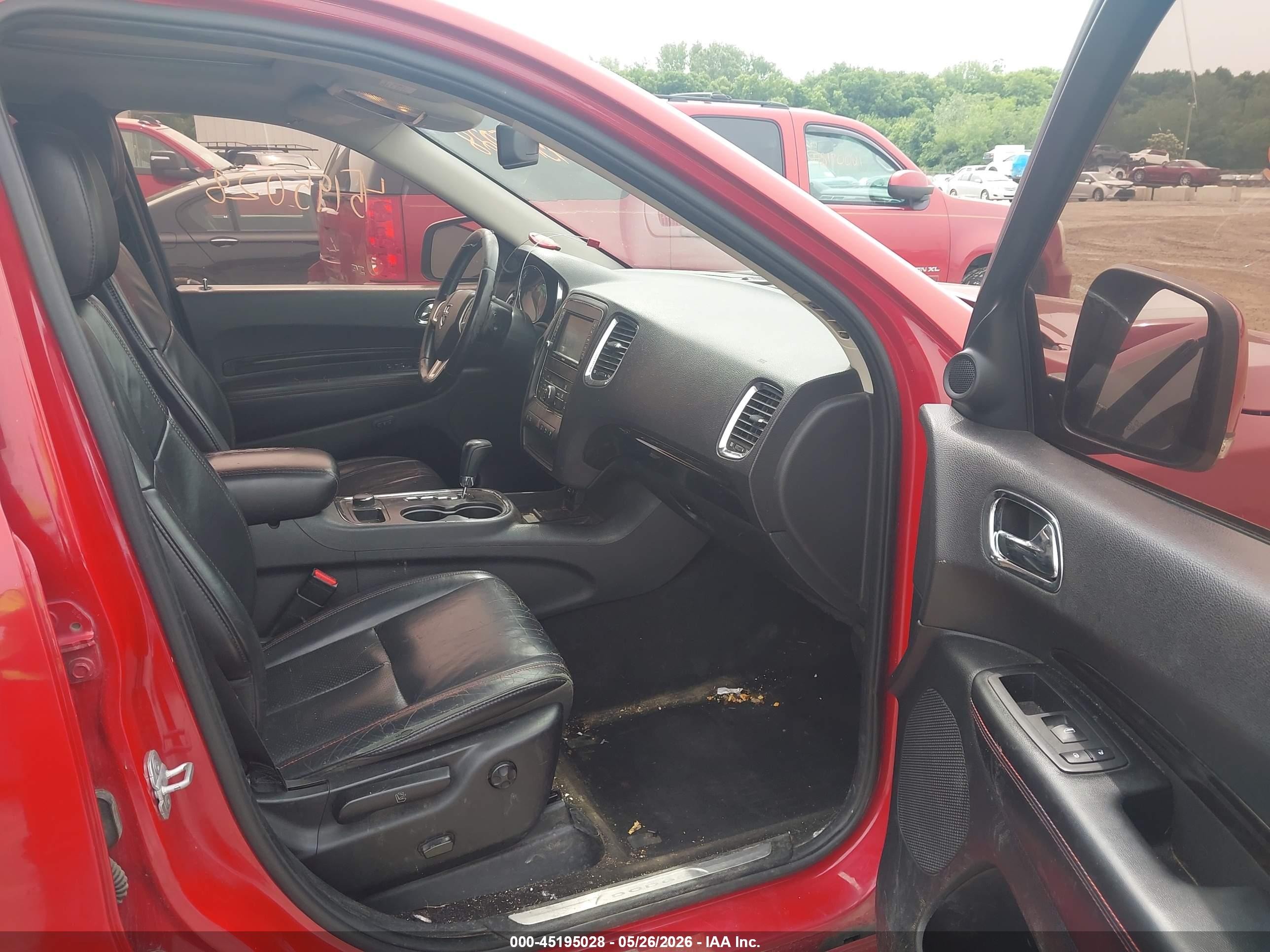 2013 Dodge Durango R/t Red vin: 1C4SDJCT7DC685854