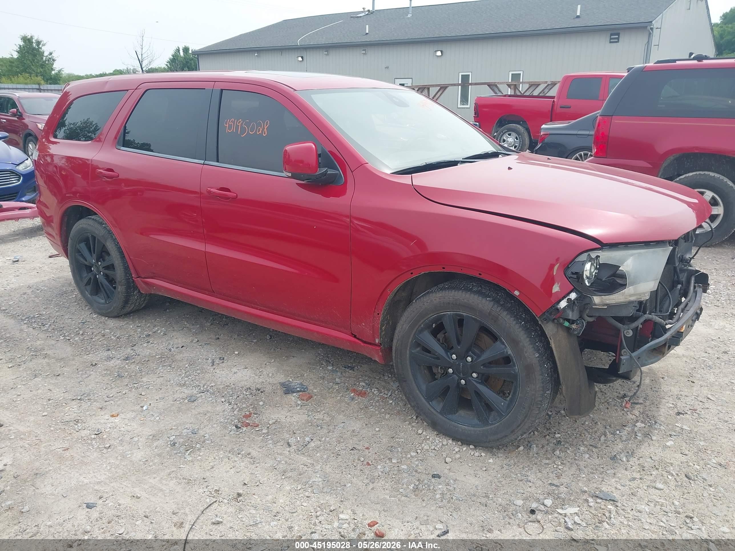 2013 Dodge Durango R/t Red vin: 1C4SDJCT7DC685854