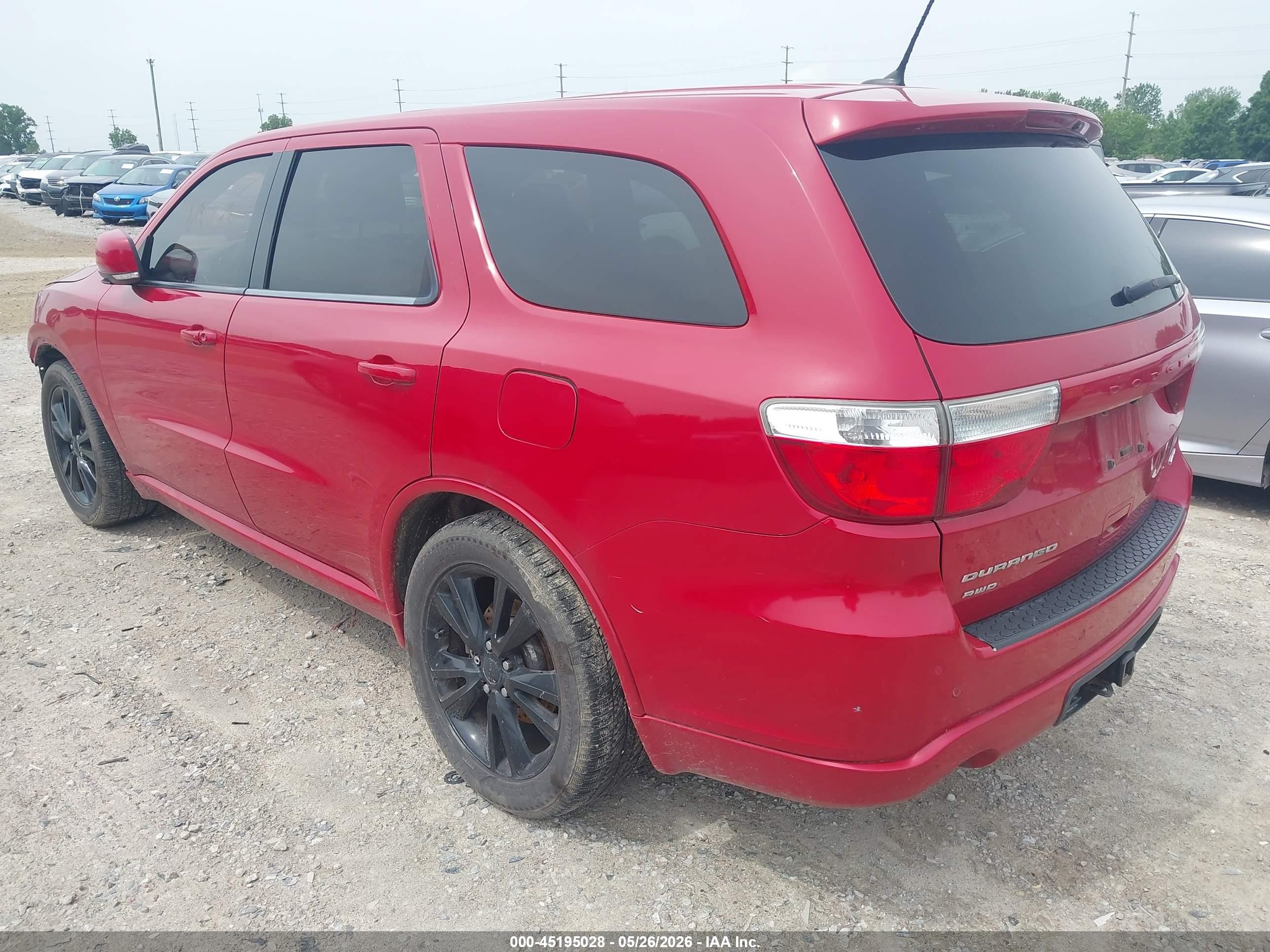 2013 Dodge Durango R/t Red vin: 1C4SDJCT7DC685854