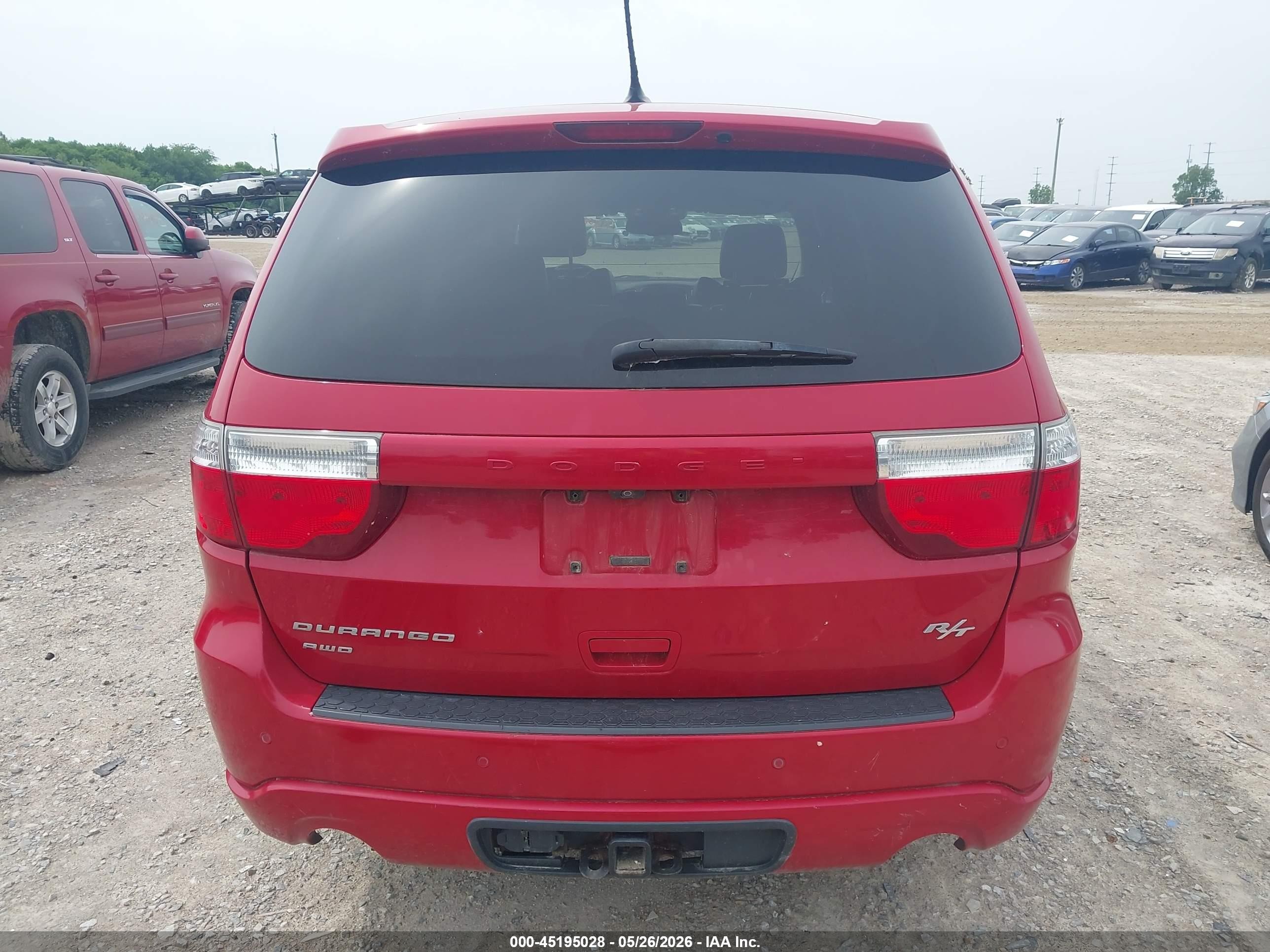 2013 Dodge Durango R/t Red vin: 1C4SDJCT7DC685854