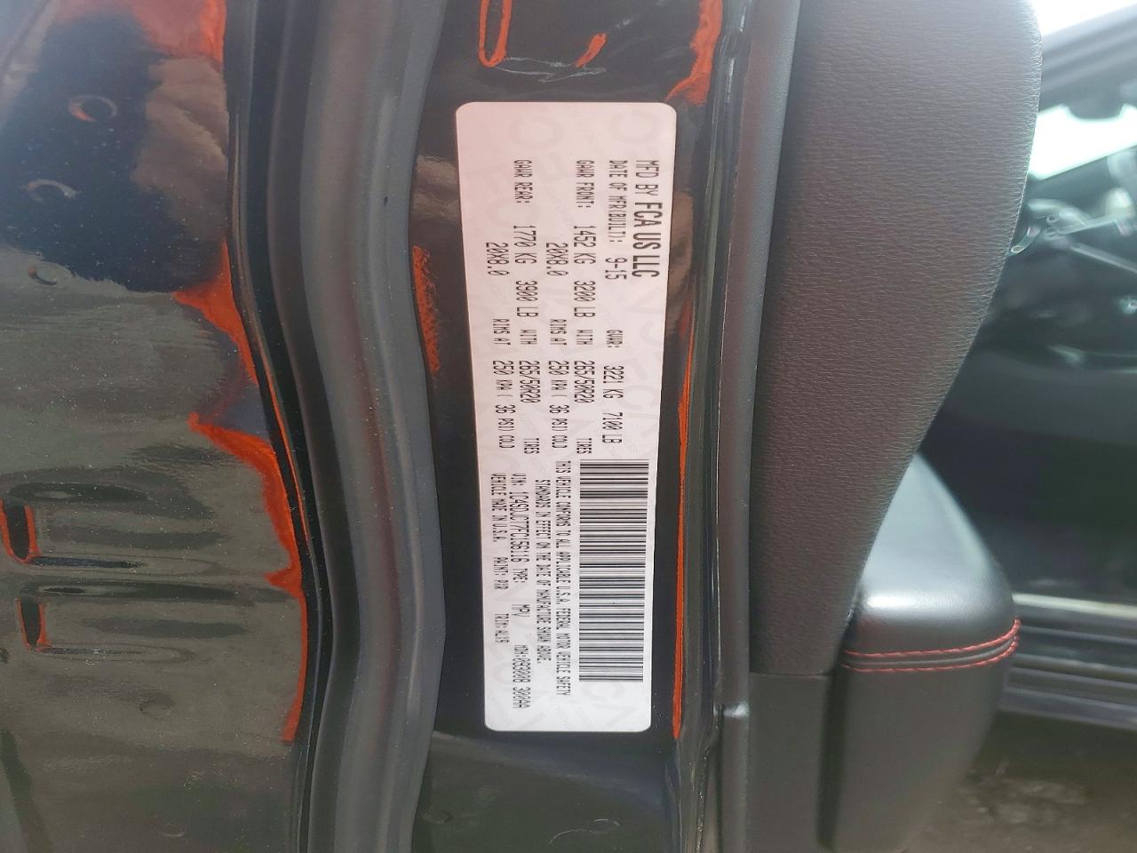 2015 Dodge Durango R Черный vin: 1C4SDJCT7FC156116