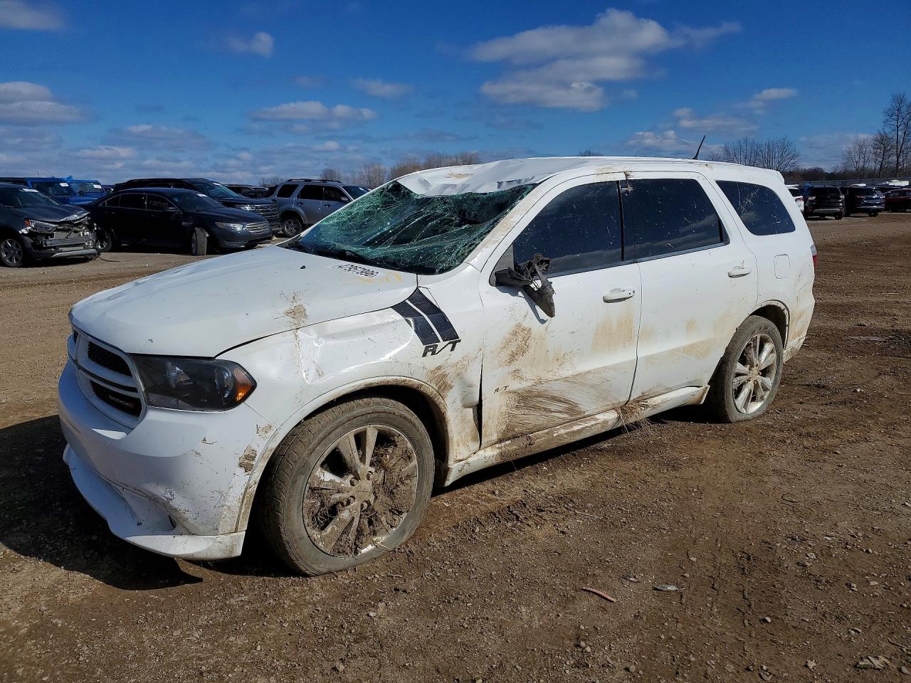 2013 Dodge Durango R White vin: 1C4SDJCT8DC613335