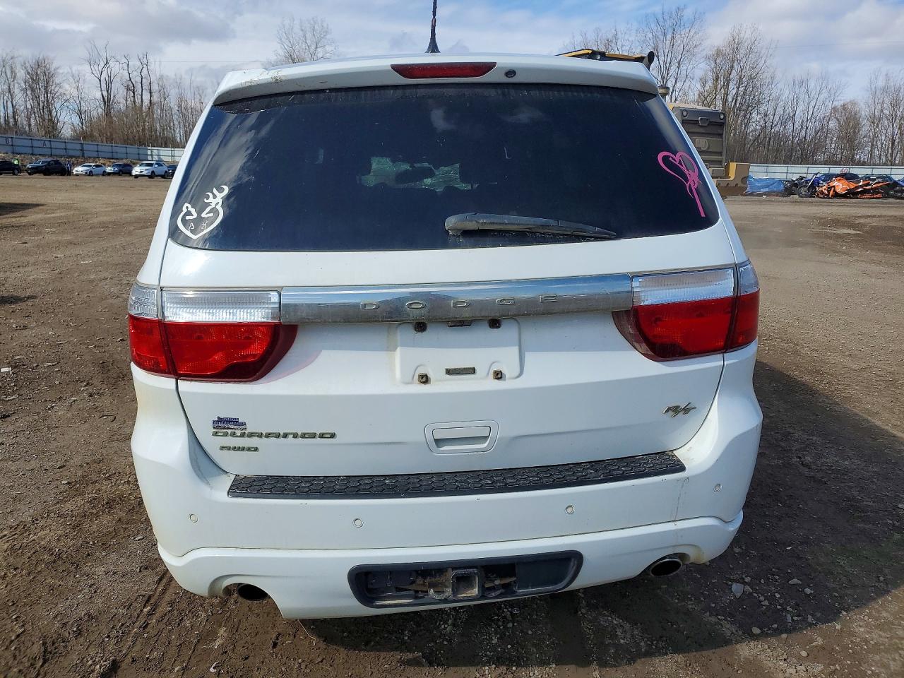 2013 Dodge Durango R White vin: 1C4SDJCT8DC613335