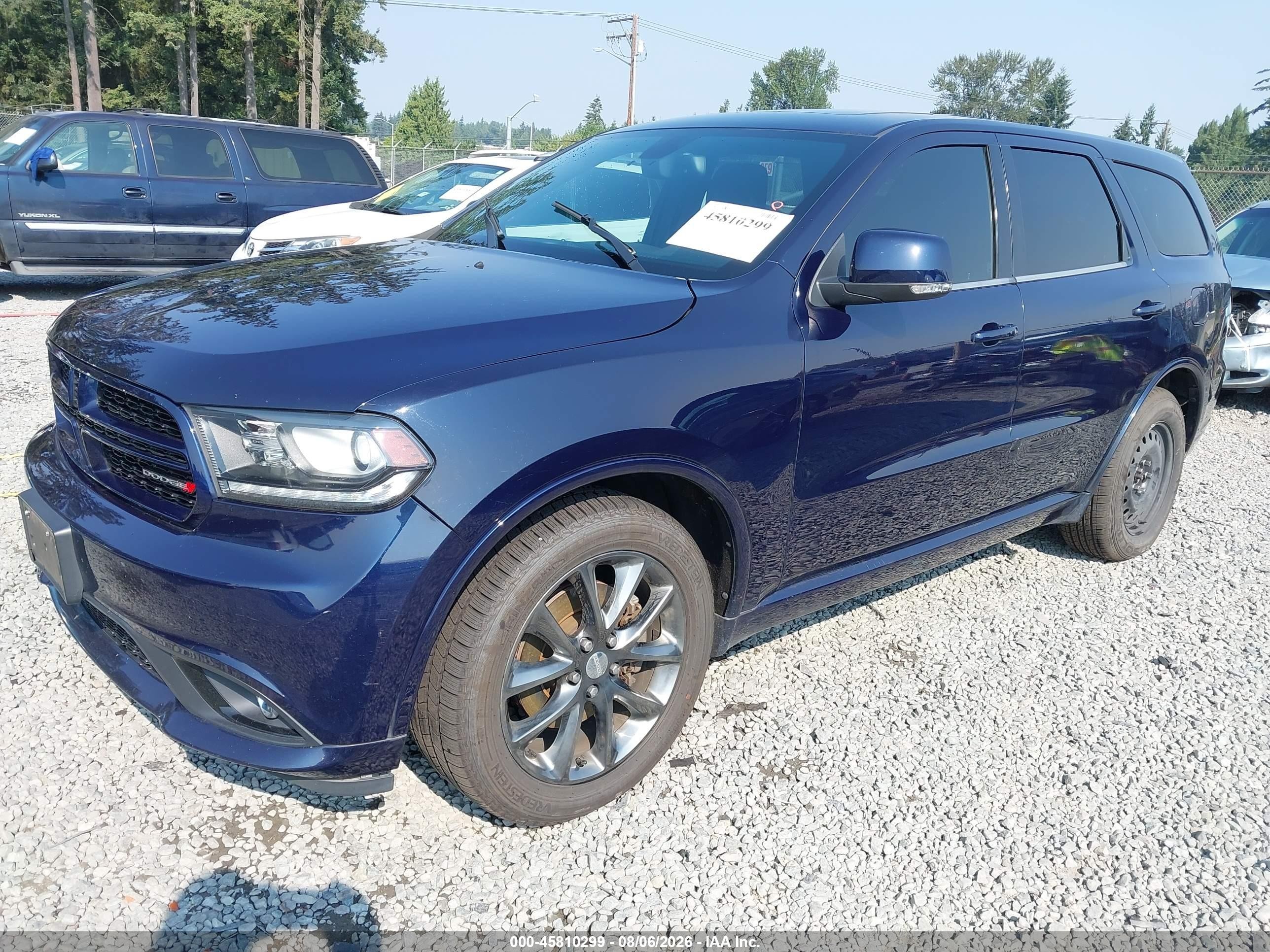 2014 Dodge Durango R/t Blue vin: 1C4SDJCT8EC418711