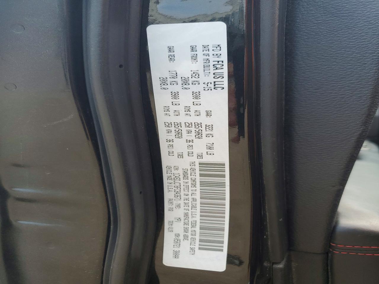 2015 Dodge Durango R/t Black vin: 1C4SDJCT8FC843671