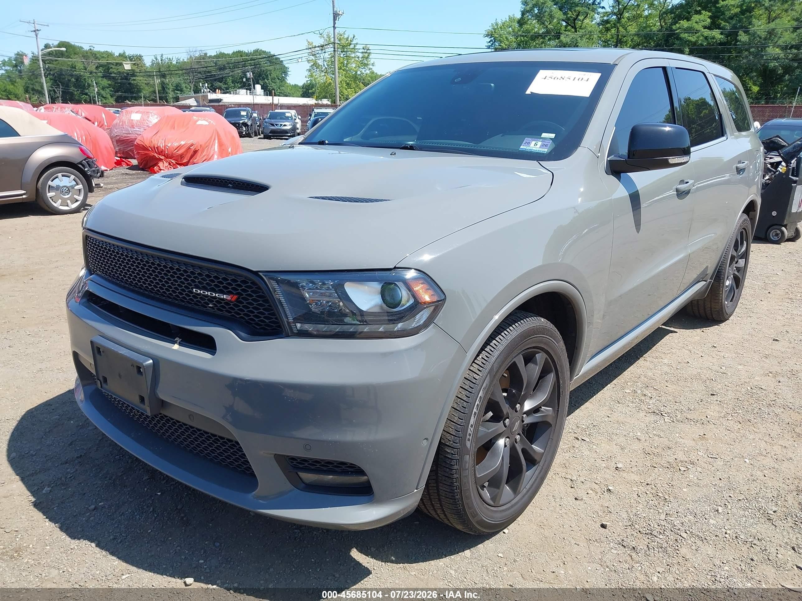 2019 Dodge Durango R/t Awd Gray vin: 1C4SDJCT8KC652777