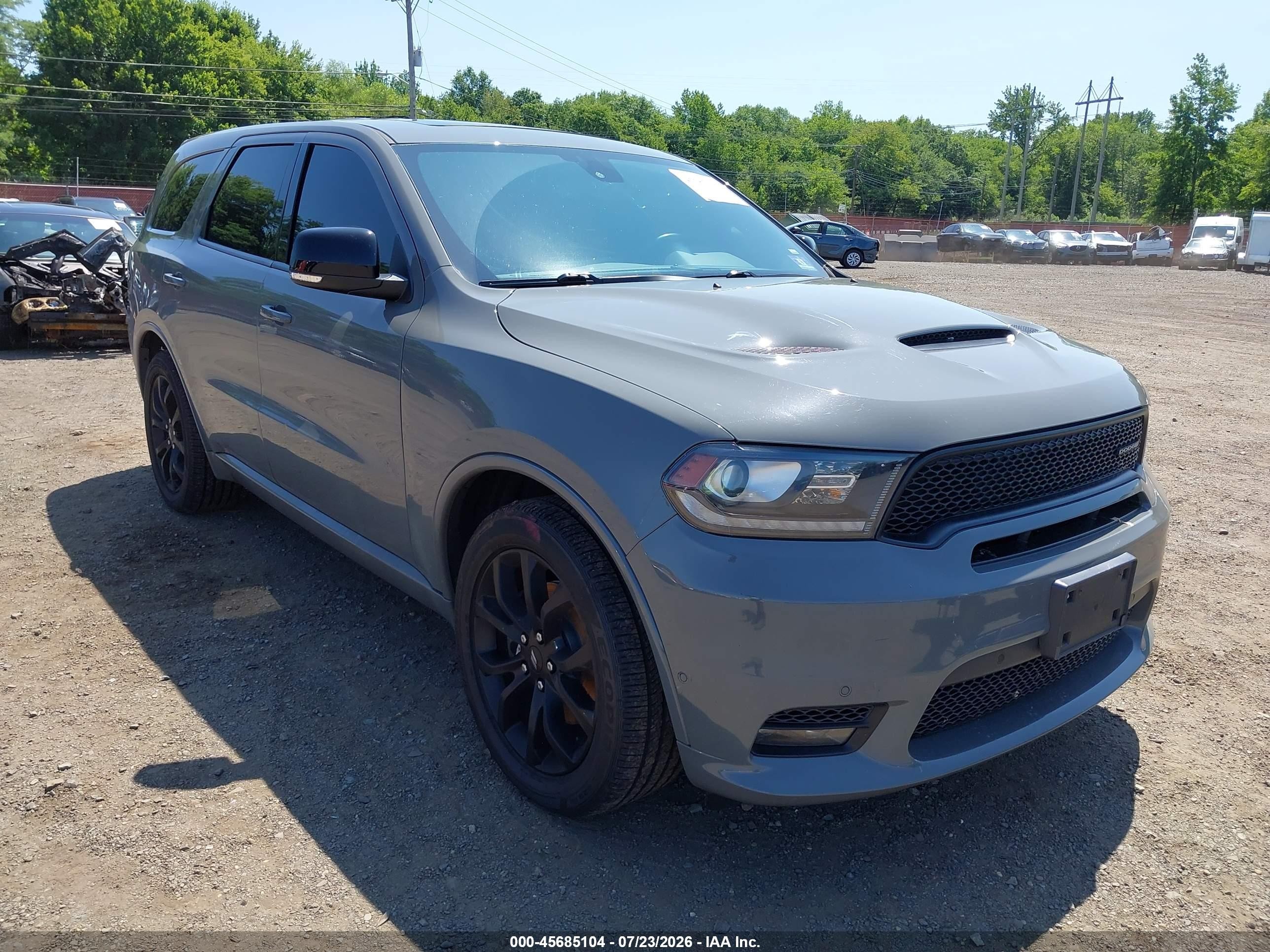 2019 Dodge Durango R/t Awd Gray vin: 1C4SDJCT8KC652777