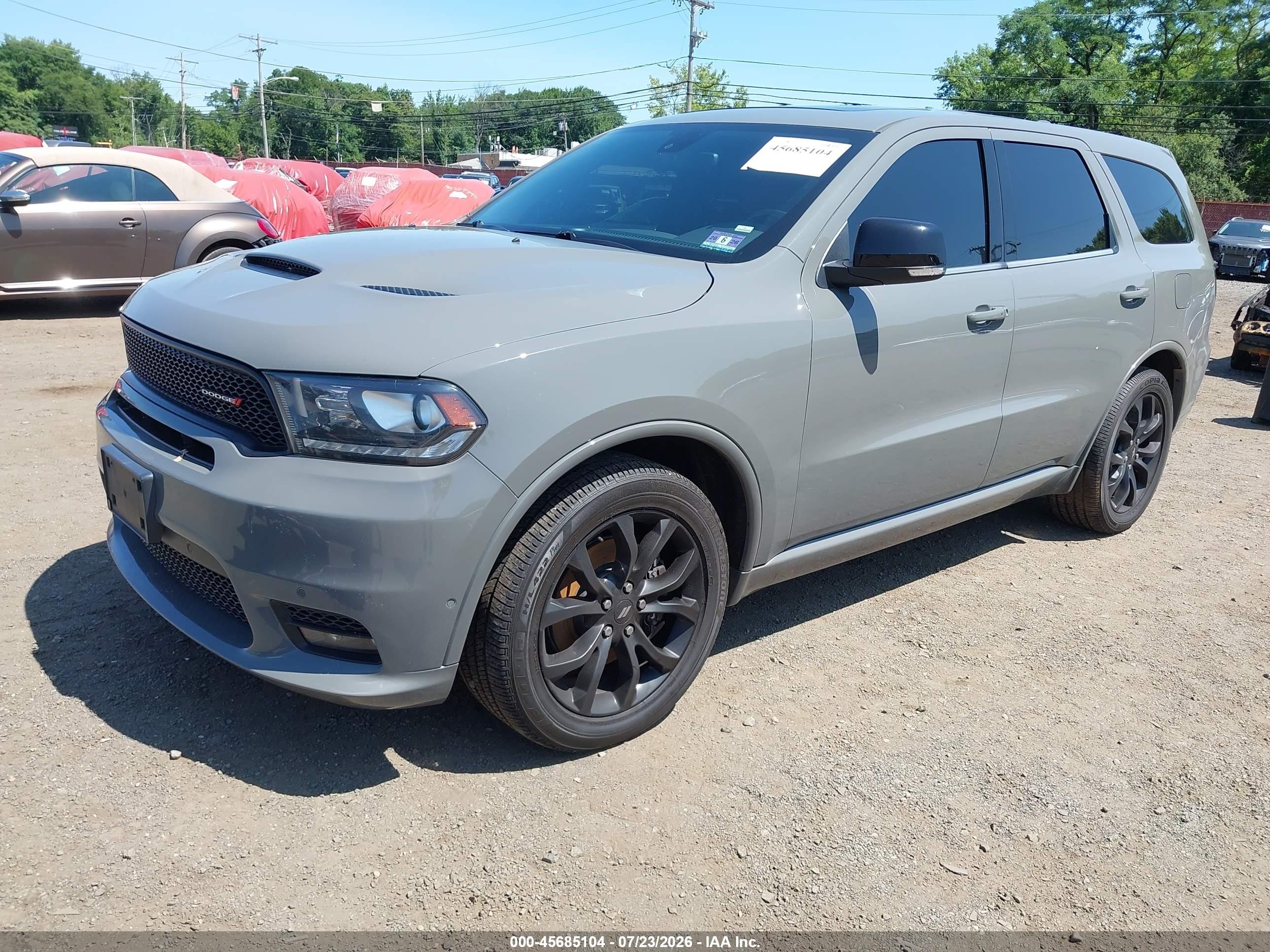 2019 Dodge Durango R/t Awd Gray vin: 1C4SDJCT8KC652777