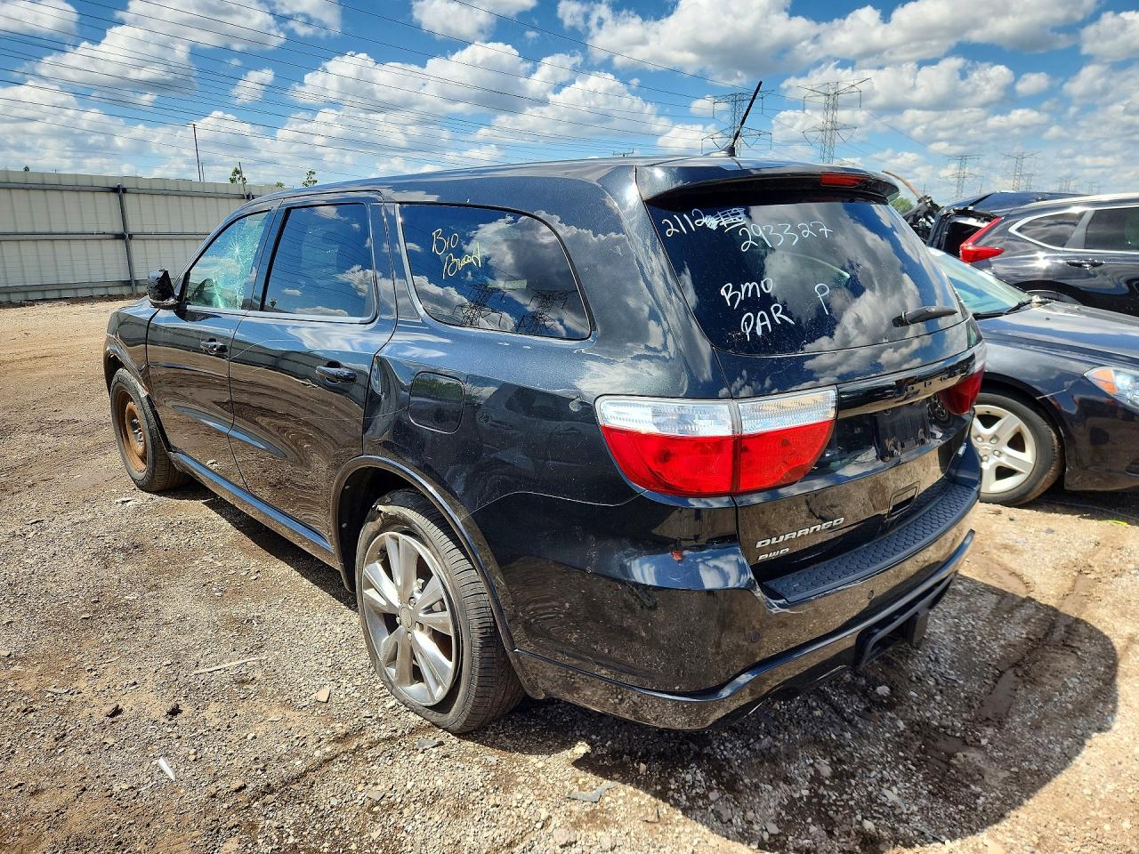 2012 Dodge Durango R Black vin: 1C4SDJCT9CC293327