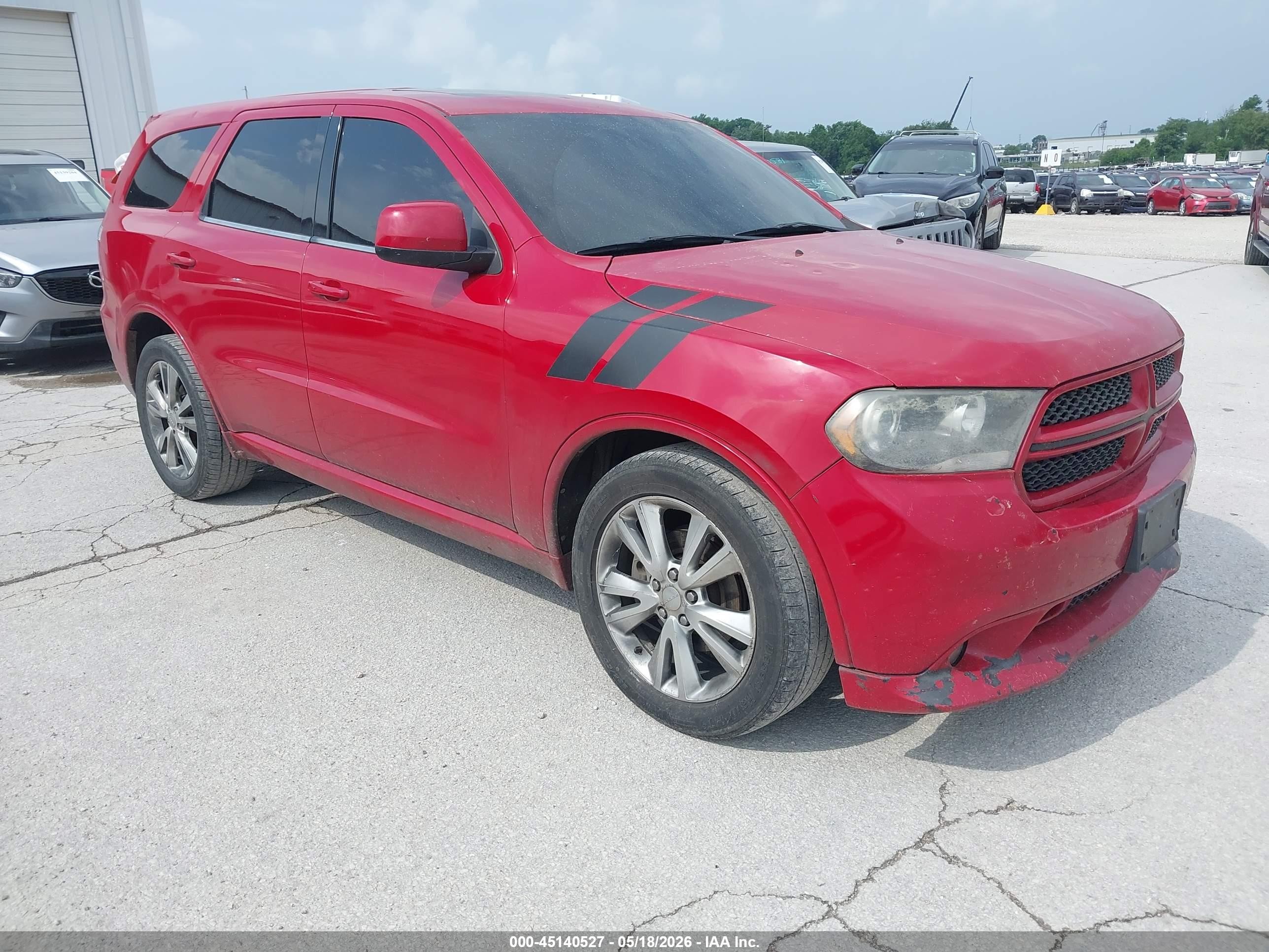 2012 Dodge Durango R/t Red vin: 1C4SDJCT9CC336306