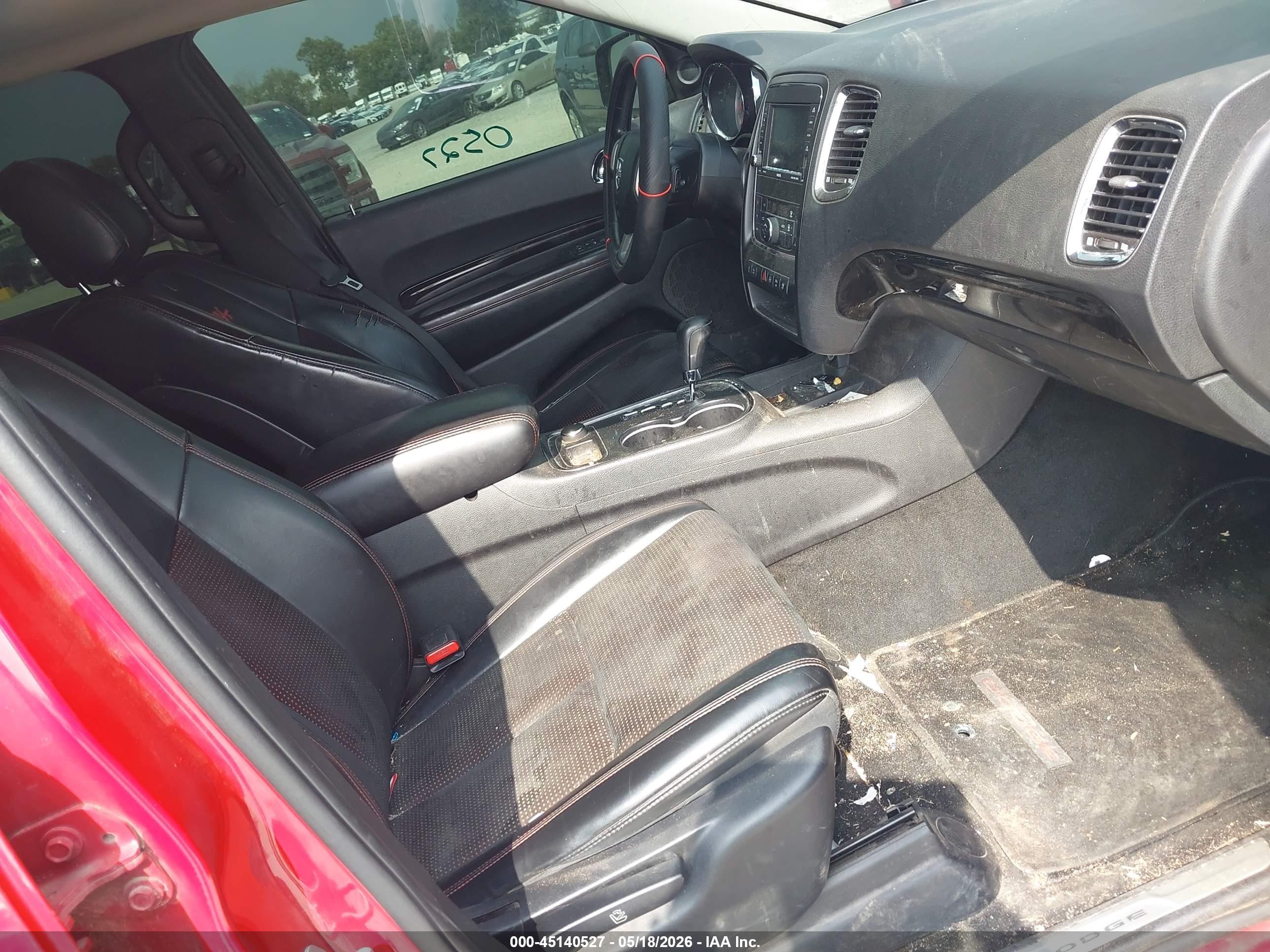 2012 Dodge Durango R/t Red vin: 1C4SDJCT9CC336306