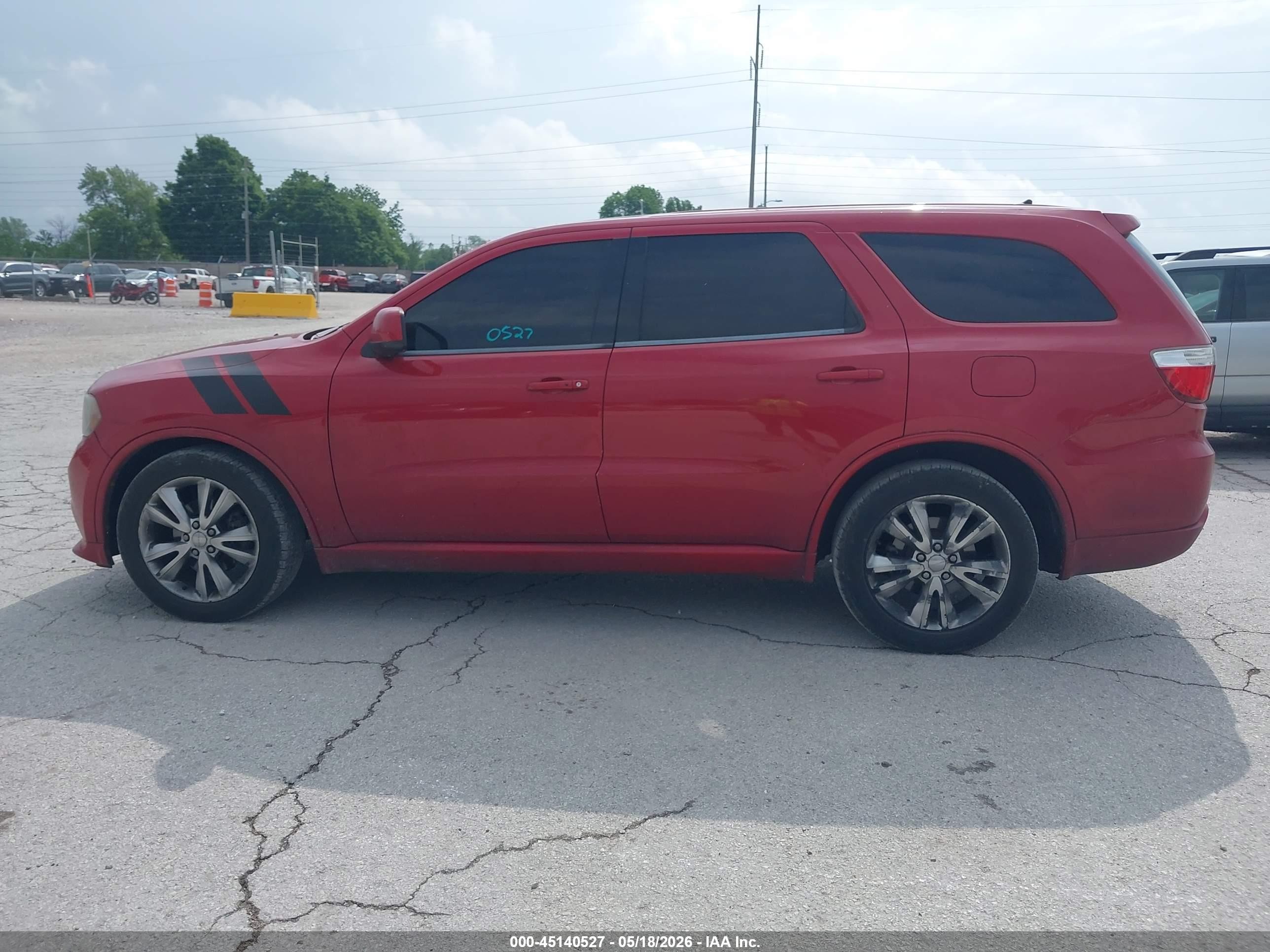 2012 Dodge Durango R/t Red vin: 1C4SDJCT9CC336306