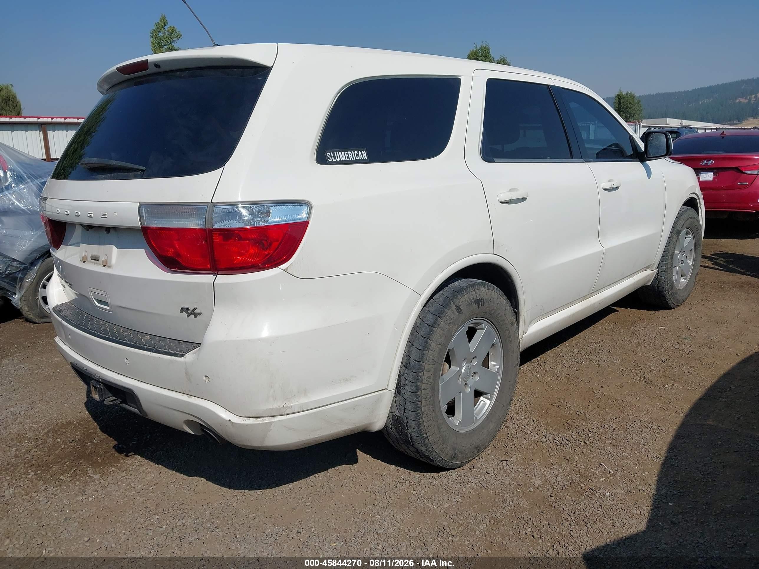 2012 Dodge Durango R/t Белый vin: 1C4SDJCT9CC337827