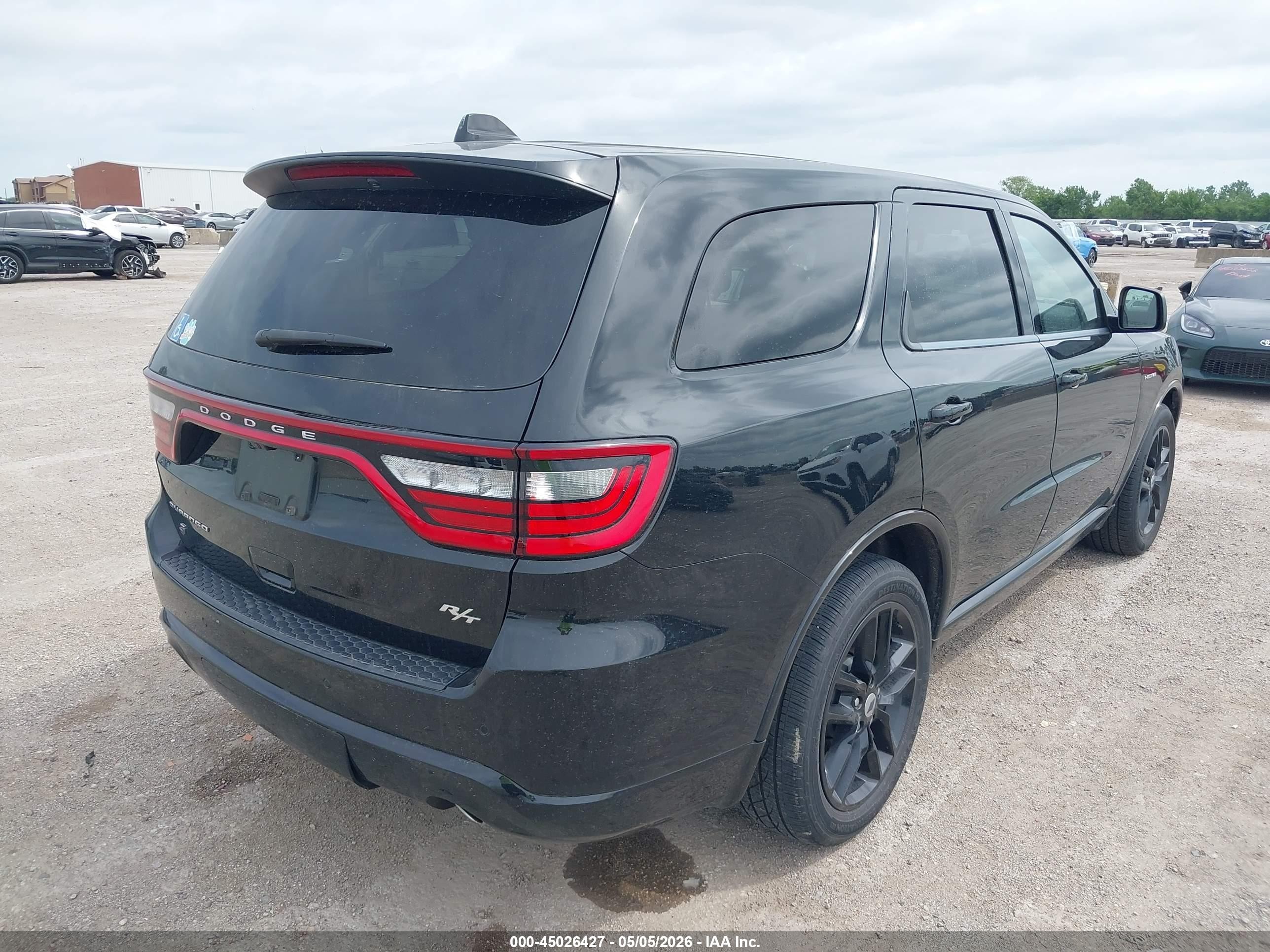 2022 Dodge Durango R/t Awd Черный vin: 1C4SDJCT9NC104338