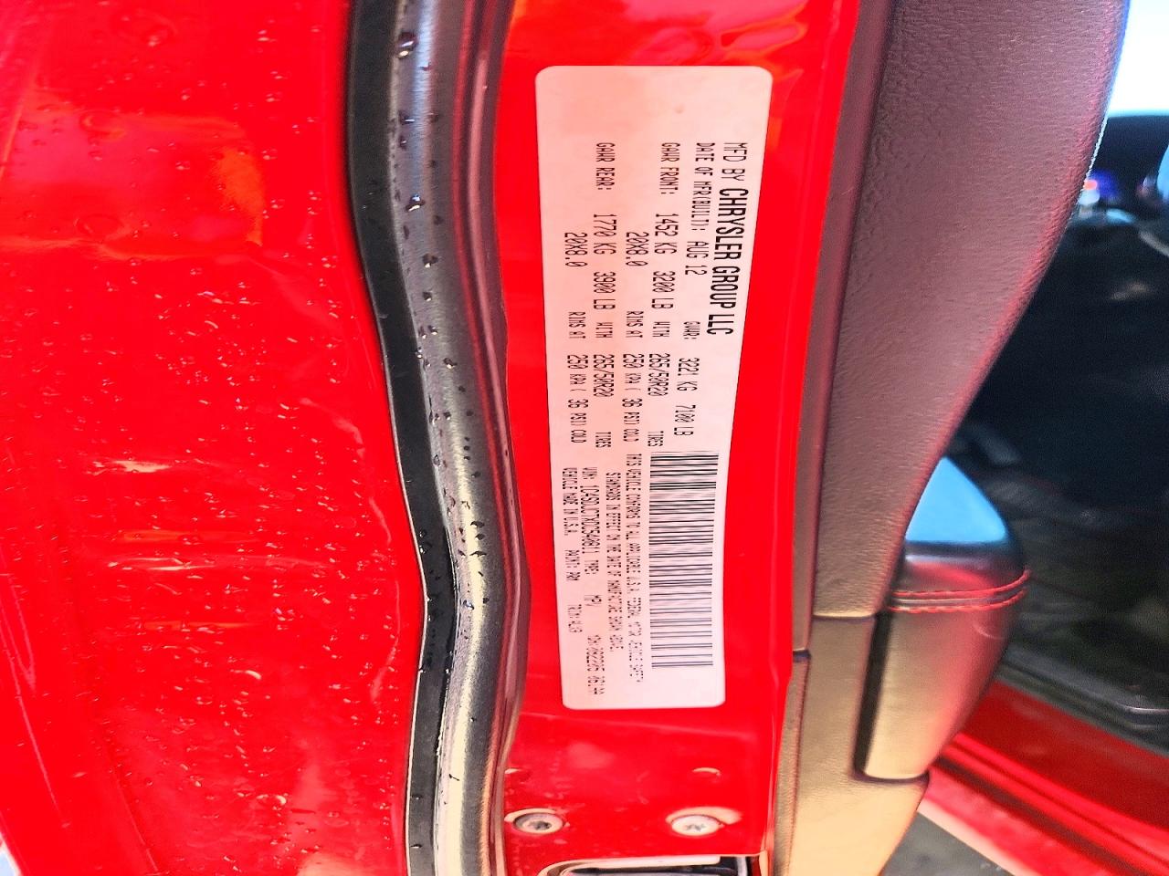 2013 Dodge Durango R/t Red vin: 1C4SDJCTXDC540811