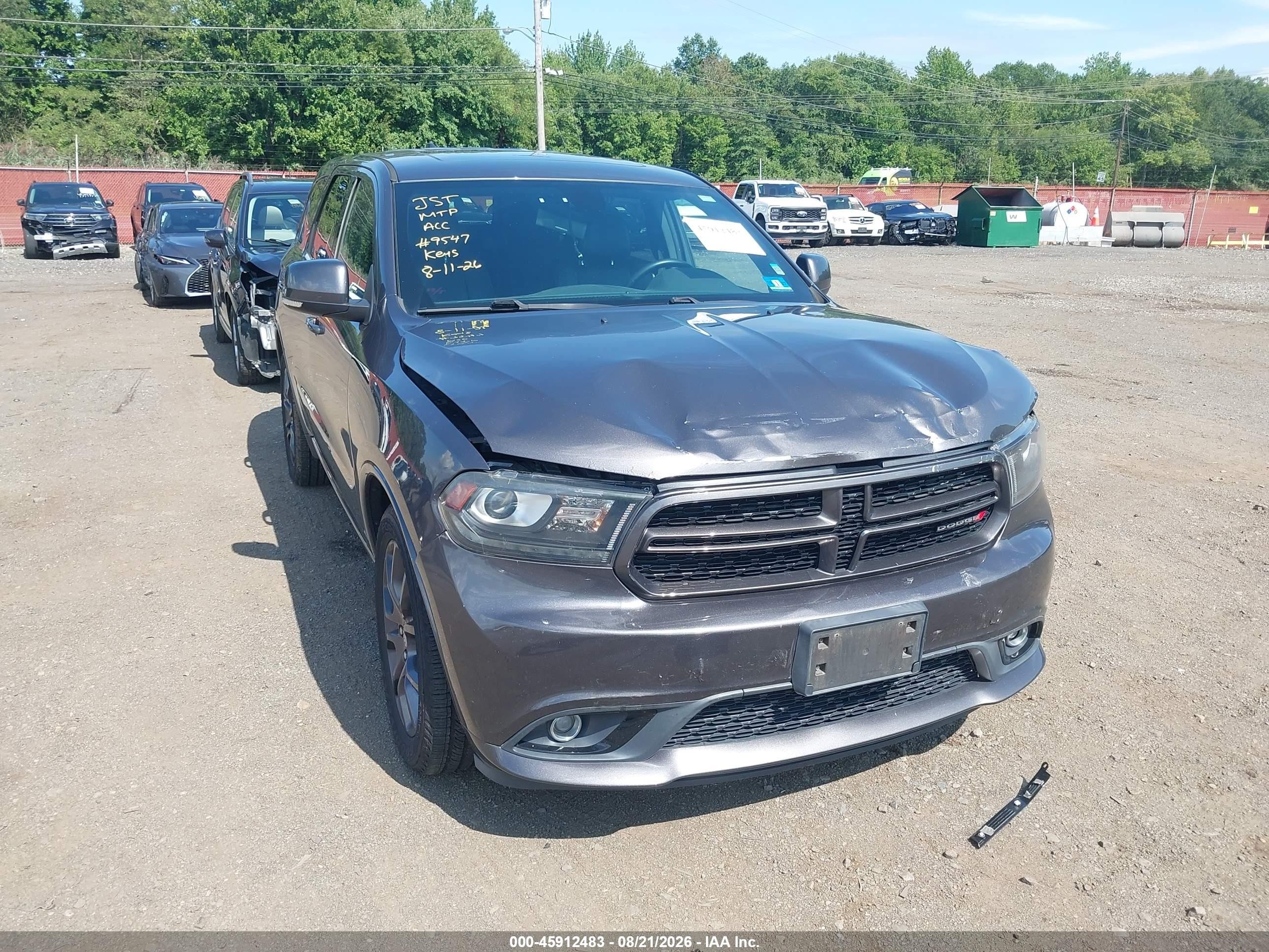 2015 Dodge Durango R/t Gray vin: 1C4SDJCTXFC232881