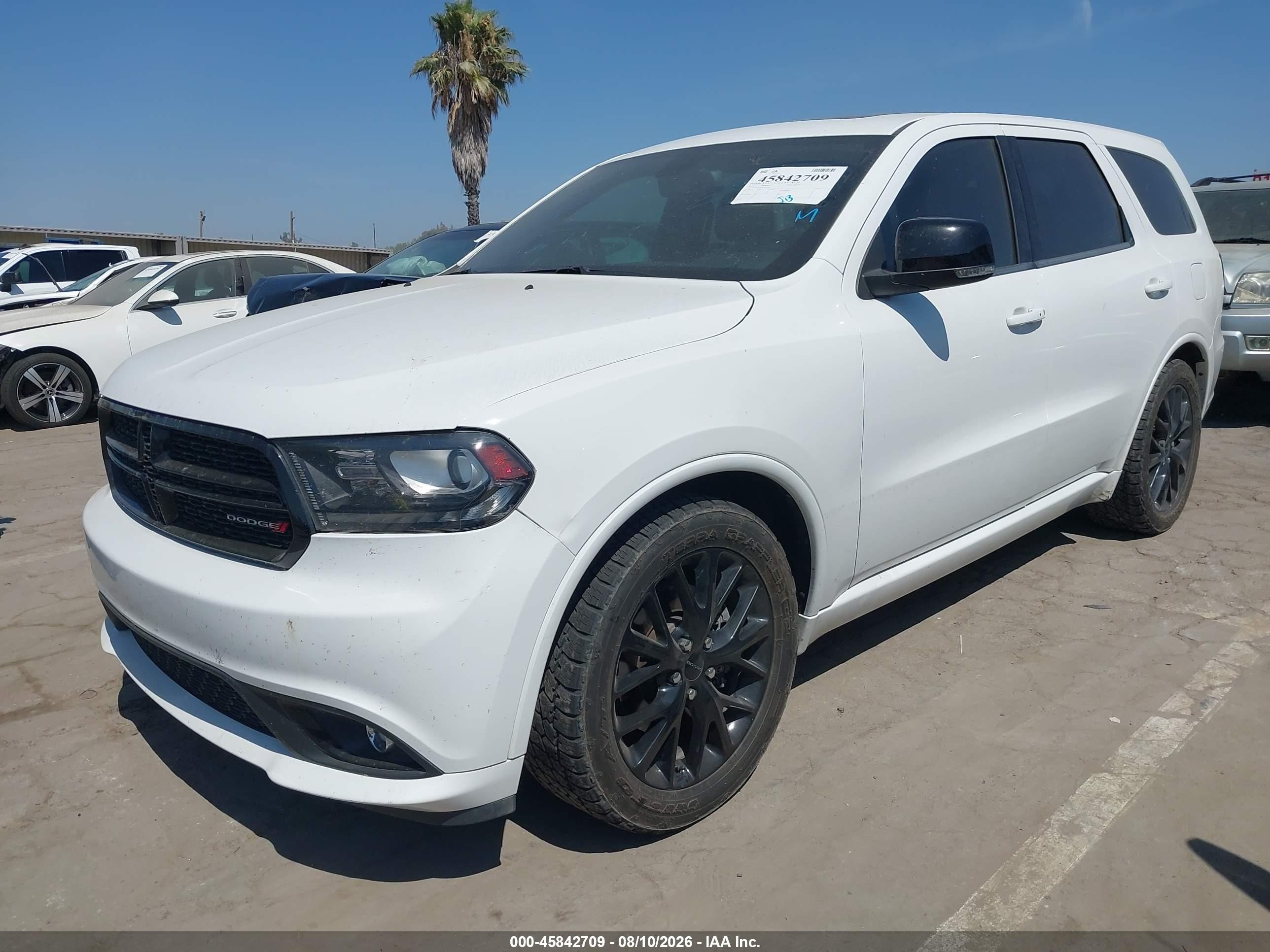 2015 Dodge Durango R/t White vin: 1C4SDJCTXFC953847