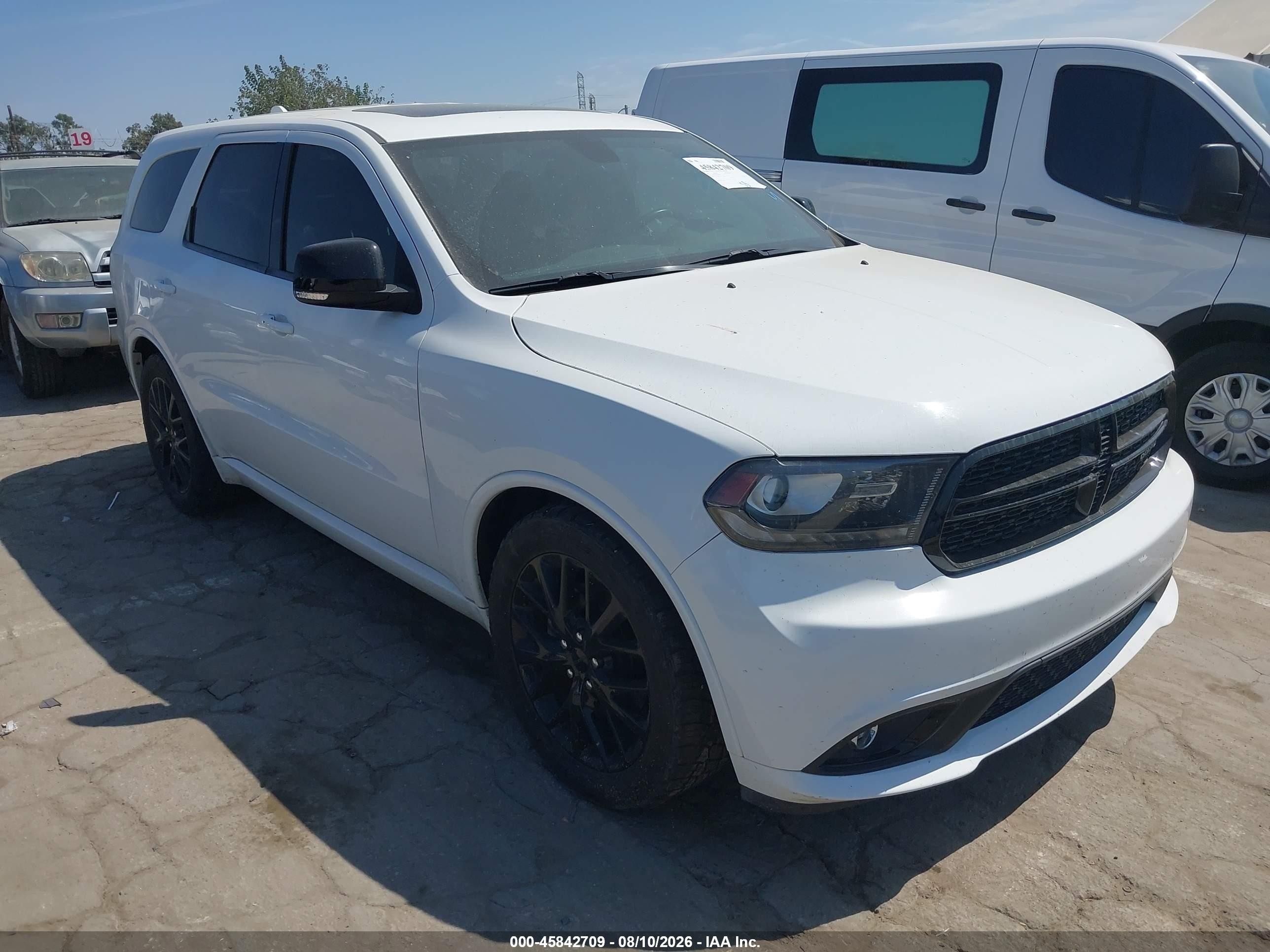 2015 Dodge Durango R/t White vin: 1C4SDJCTXFC953847