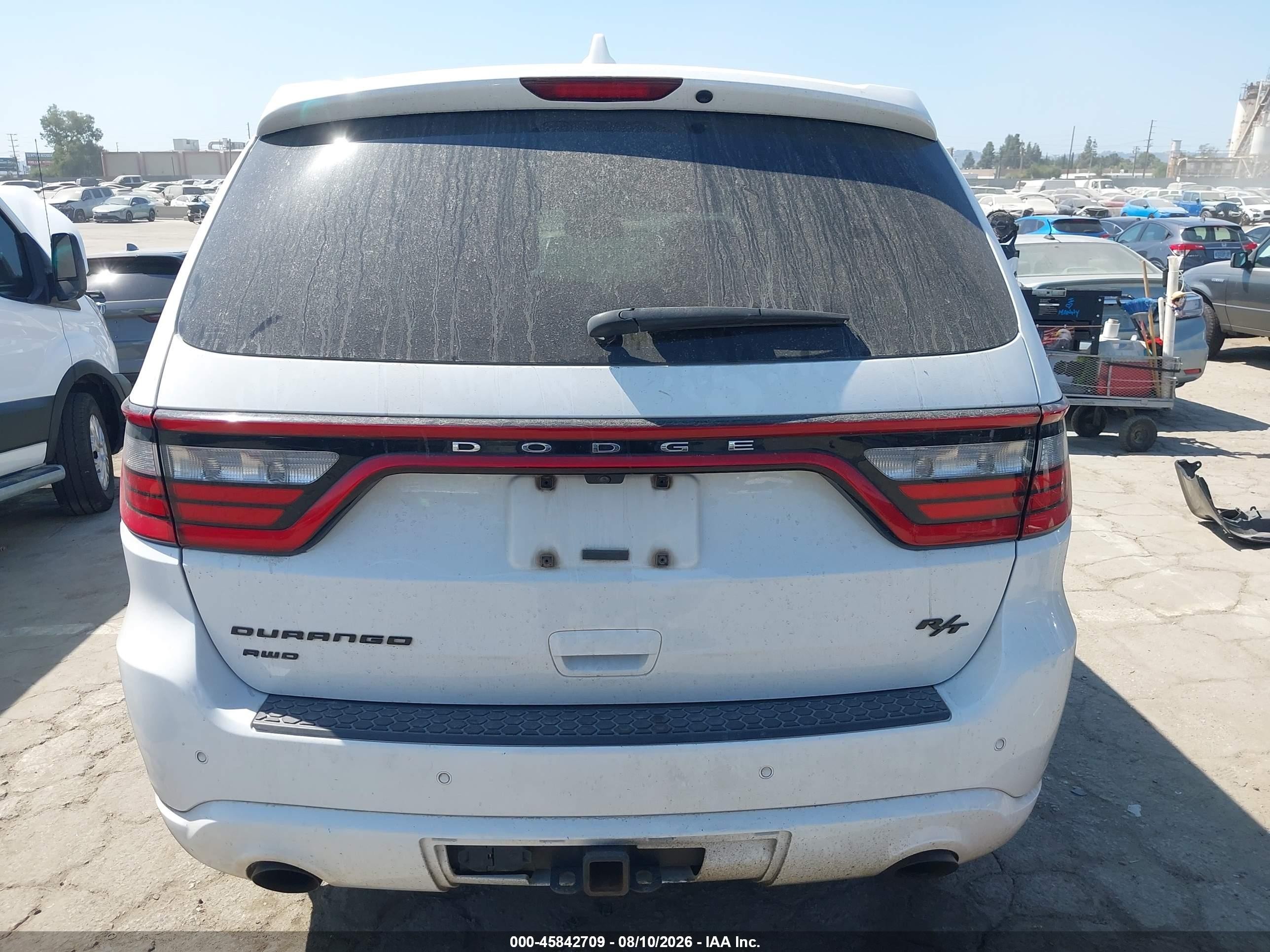 2015 Dodge Durango R/t White vin: 1C4SDJCTXFC953847