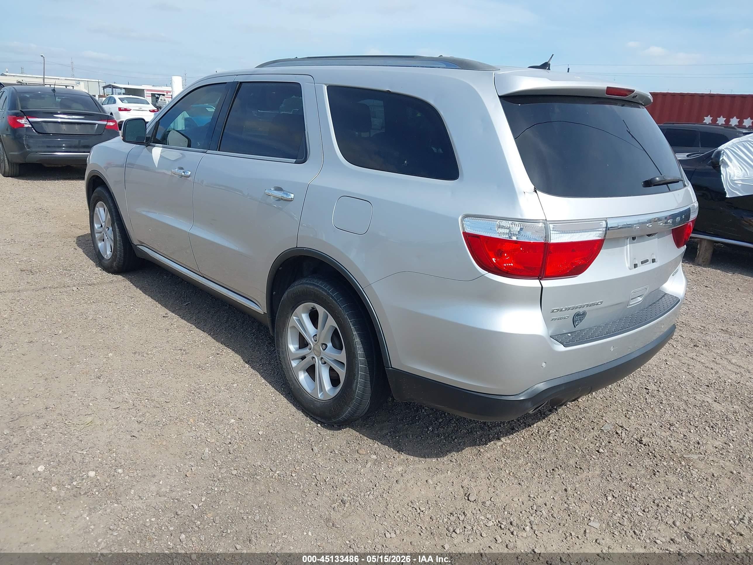2013 Dodge Durango Crew Silver vin: 1C4SDJDT0DC590406