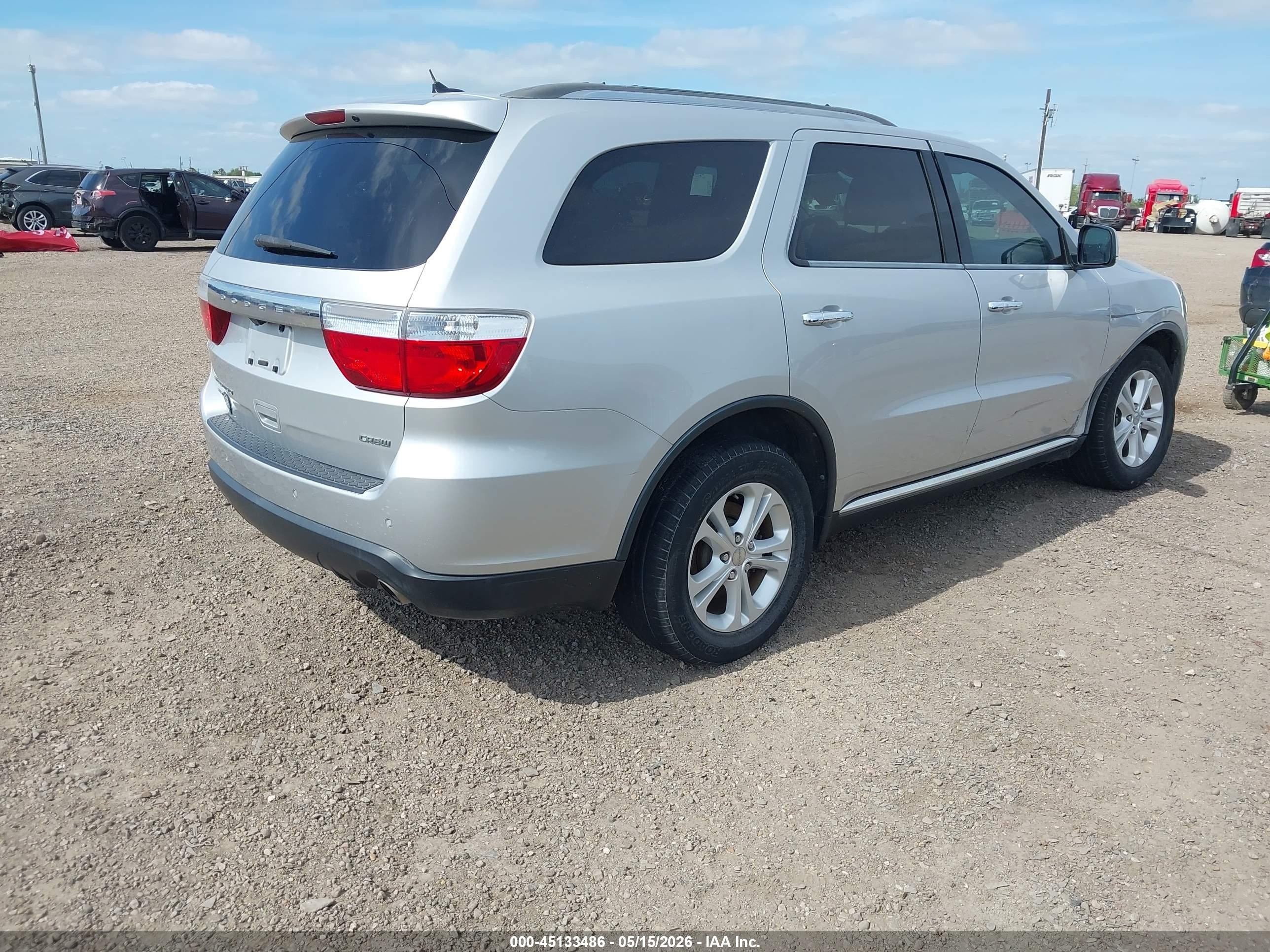 2013 Dodge Durango Crew Silver vin: 1C4SDJDT0DC590406
