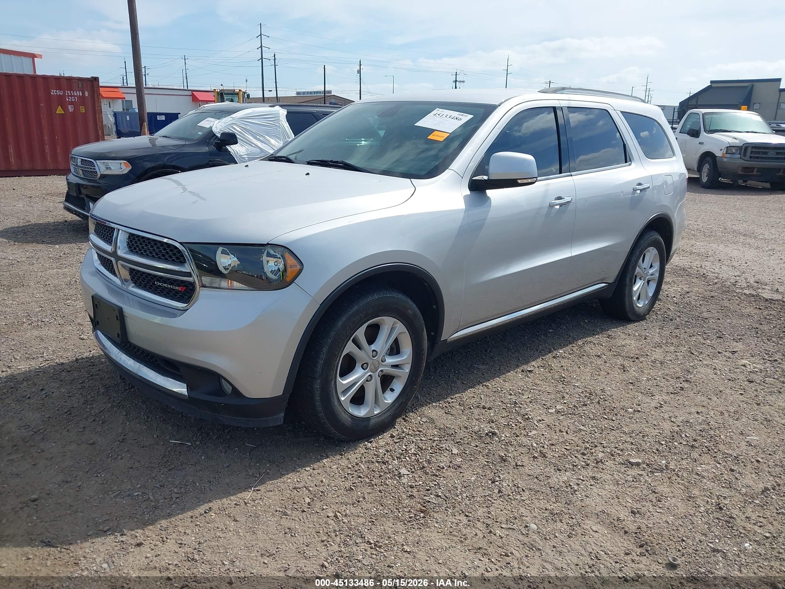 2013 Dodge Durango Crew Silver vin: 1C4SDJDT0DC590406
