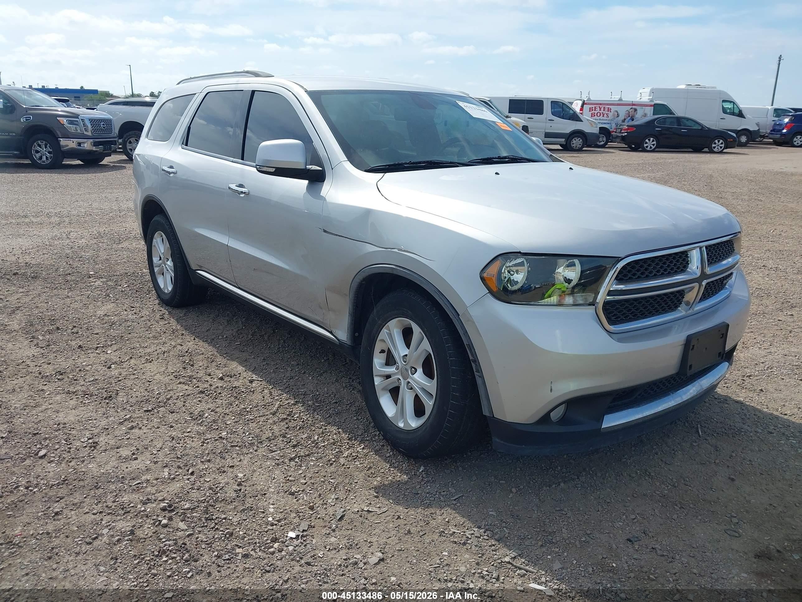 2013 Dodge Durango Crew Silver vin: 1C4SDJDT0DC590406