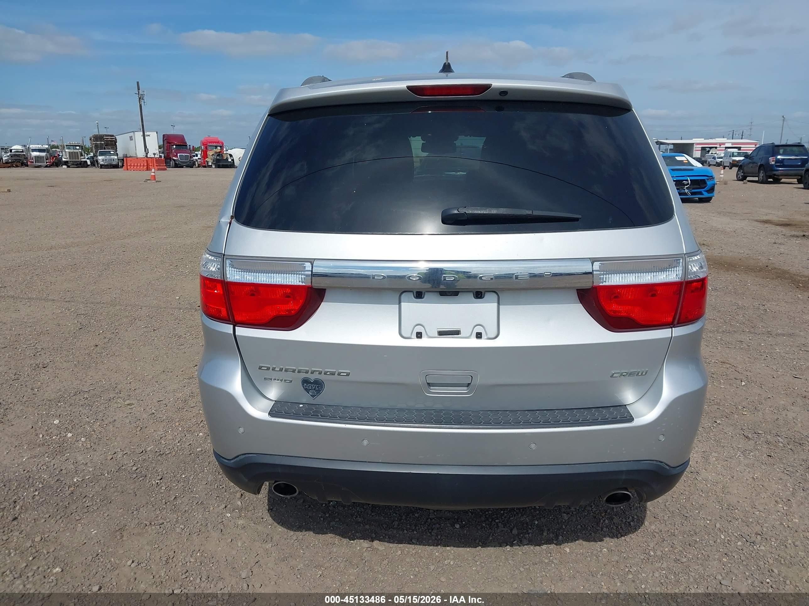 2013 Dodge Durango Crew Silver vin: 1C4SDJDT0DC590406