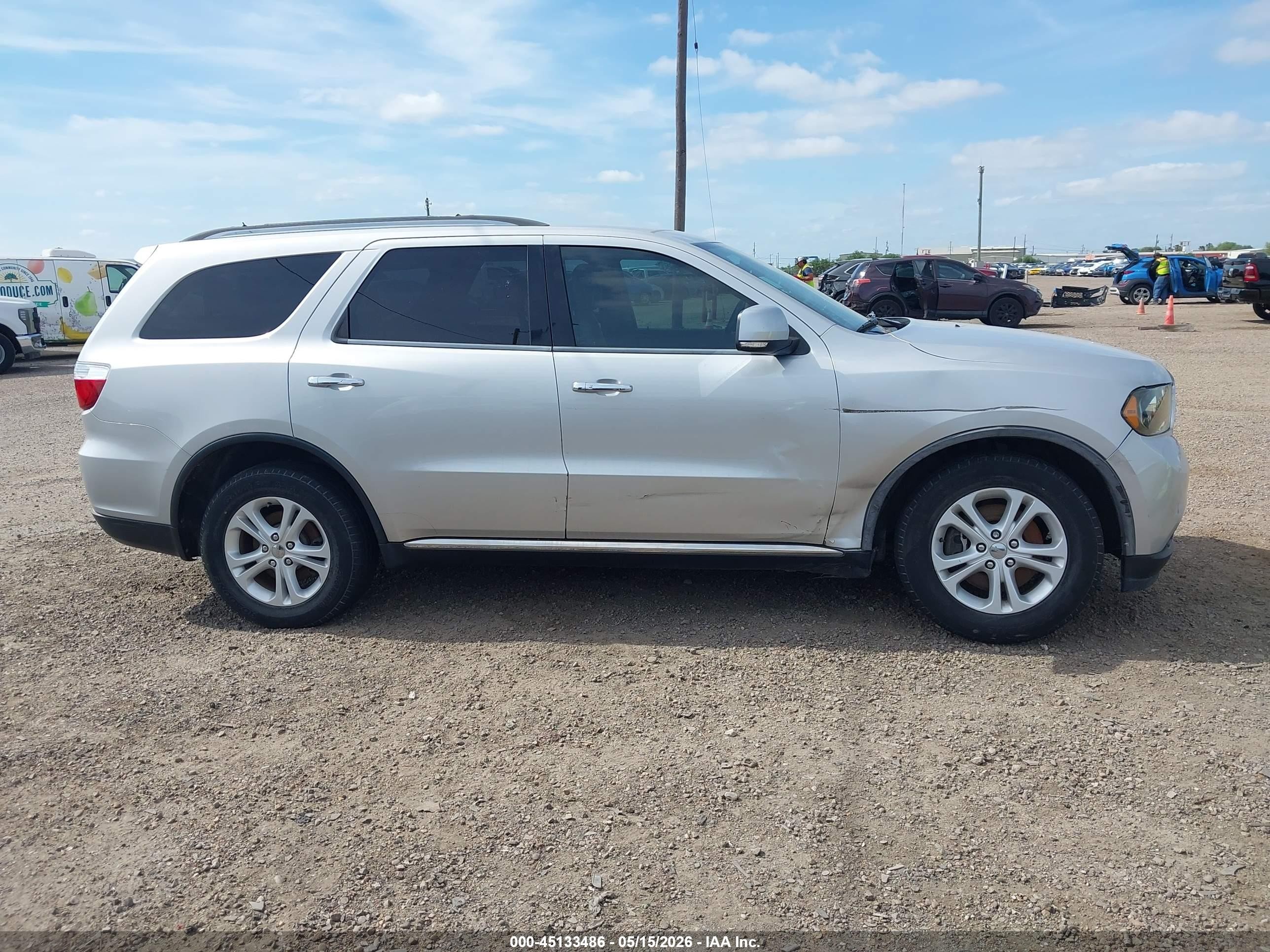 2013 Dodge Durango Crew Silver vin: 1C4SDJDT0DC590406