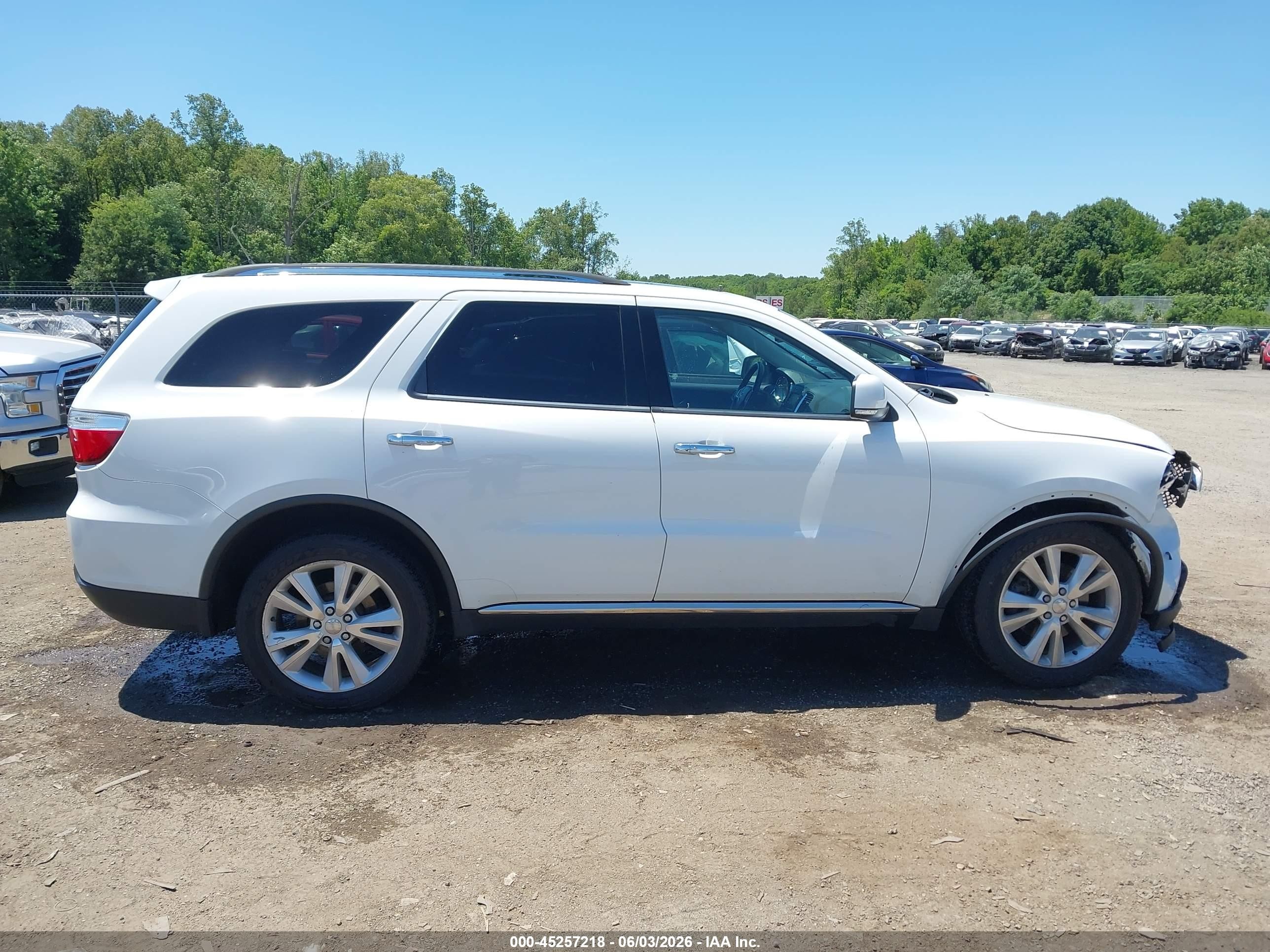 2013 Dodge Durango Crew White vin: 1C4SDJDT0DC658154