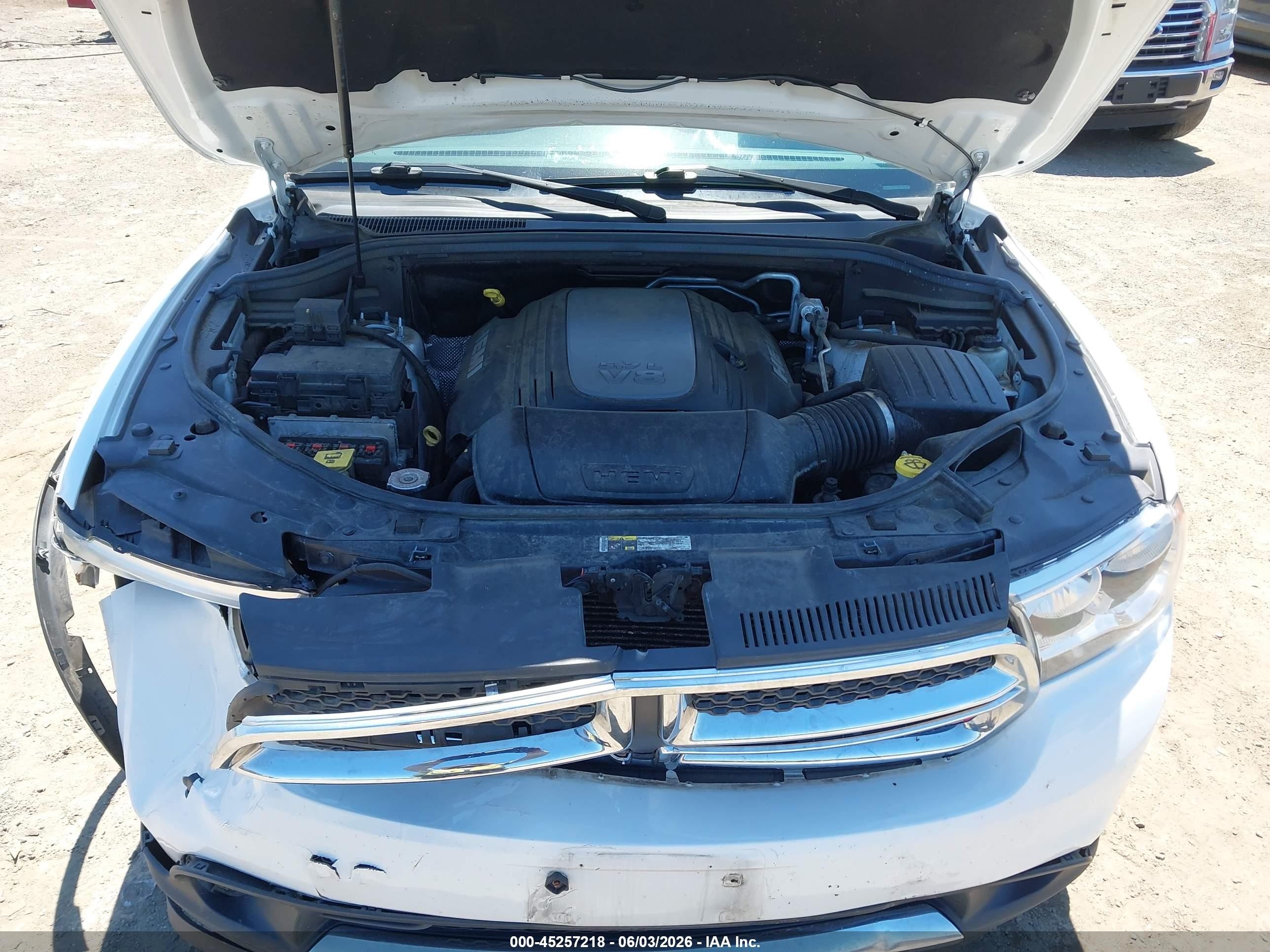 2013 Dodge Durango Crew White vin: 1C4SDJDT0DC658154