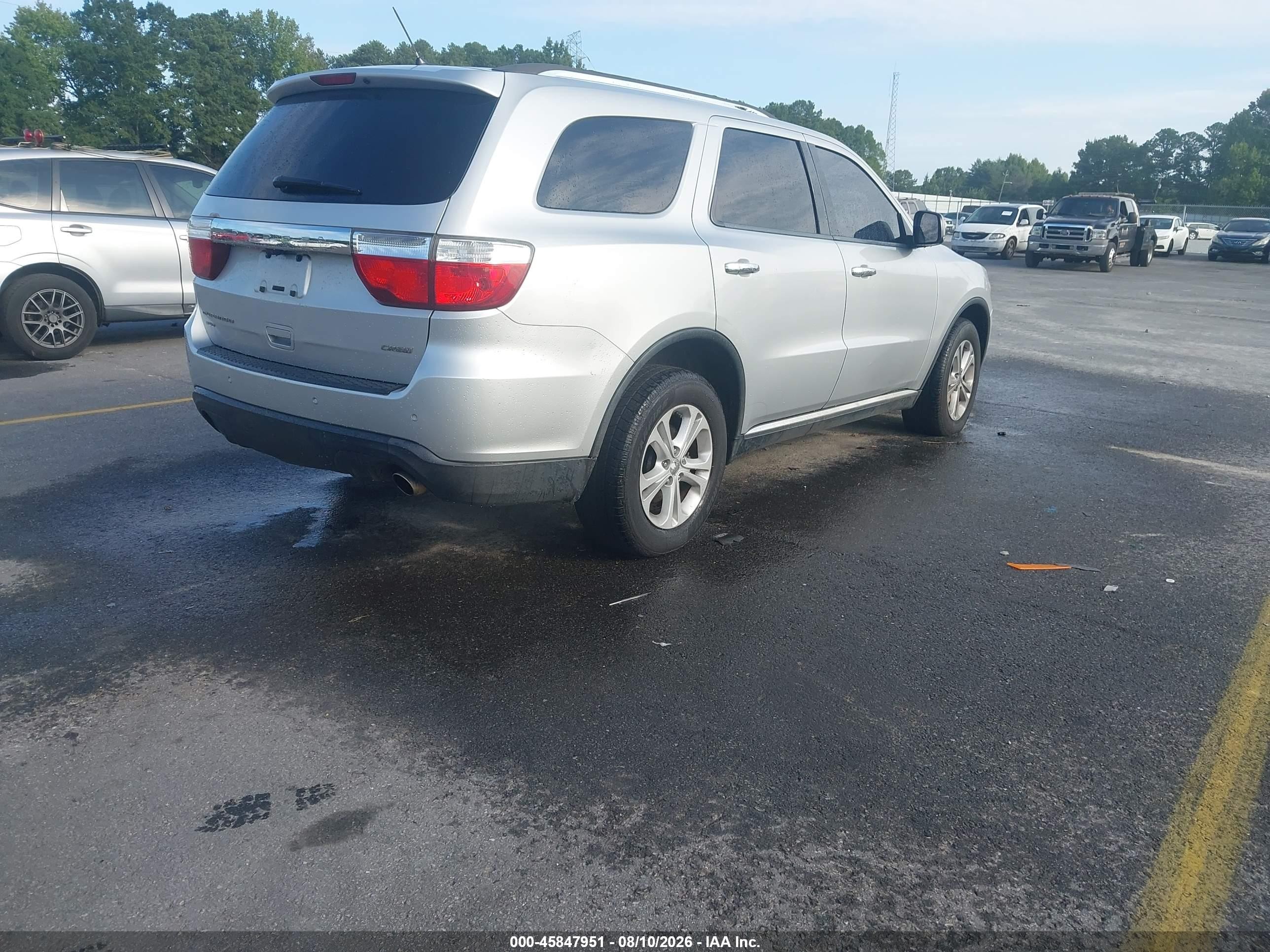 2013 Dodge Durango Crew White vin: 1C4SDJDT1DC618035