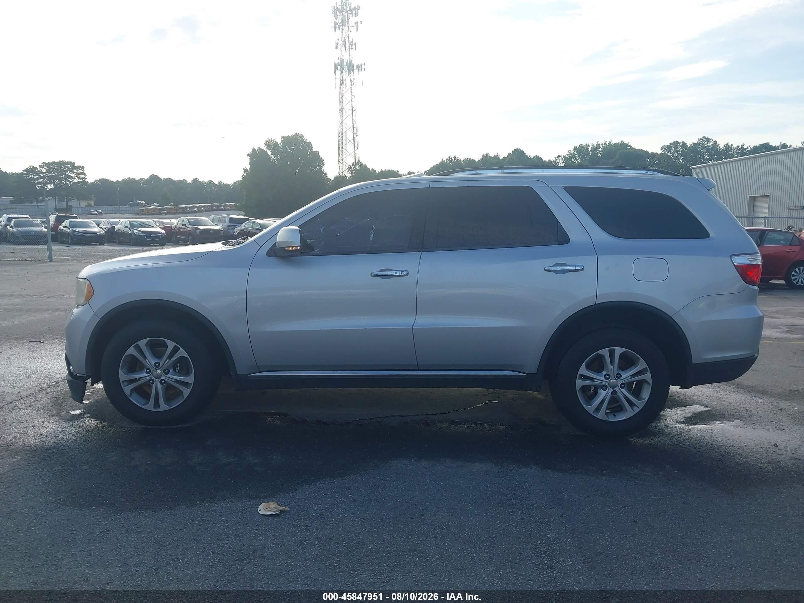 2013 Dodge Durango Crew White vin: 1C4SDJDT1DC618035