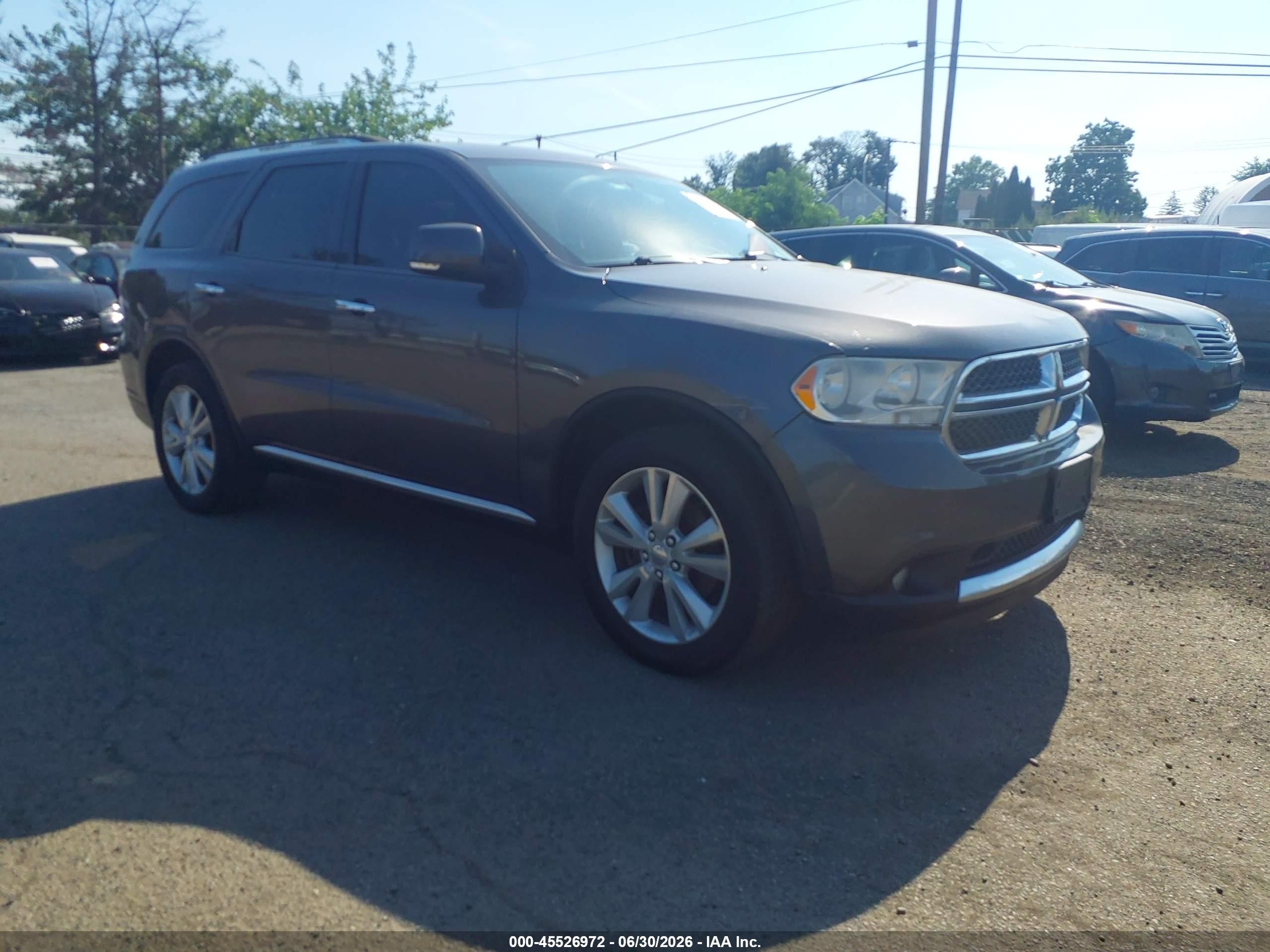 2013 Dodge Durango Crew Gray vin: 1C4SDJDT1DC689946