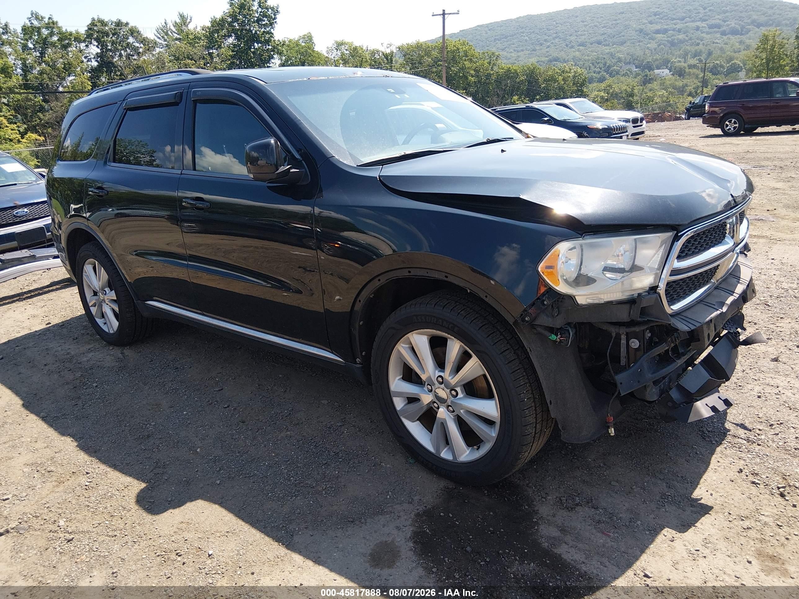 2012 Dodge Durango Crew Черный vin: 1C4SDJDT2CC122207