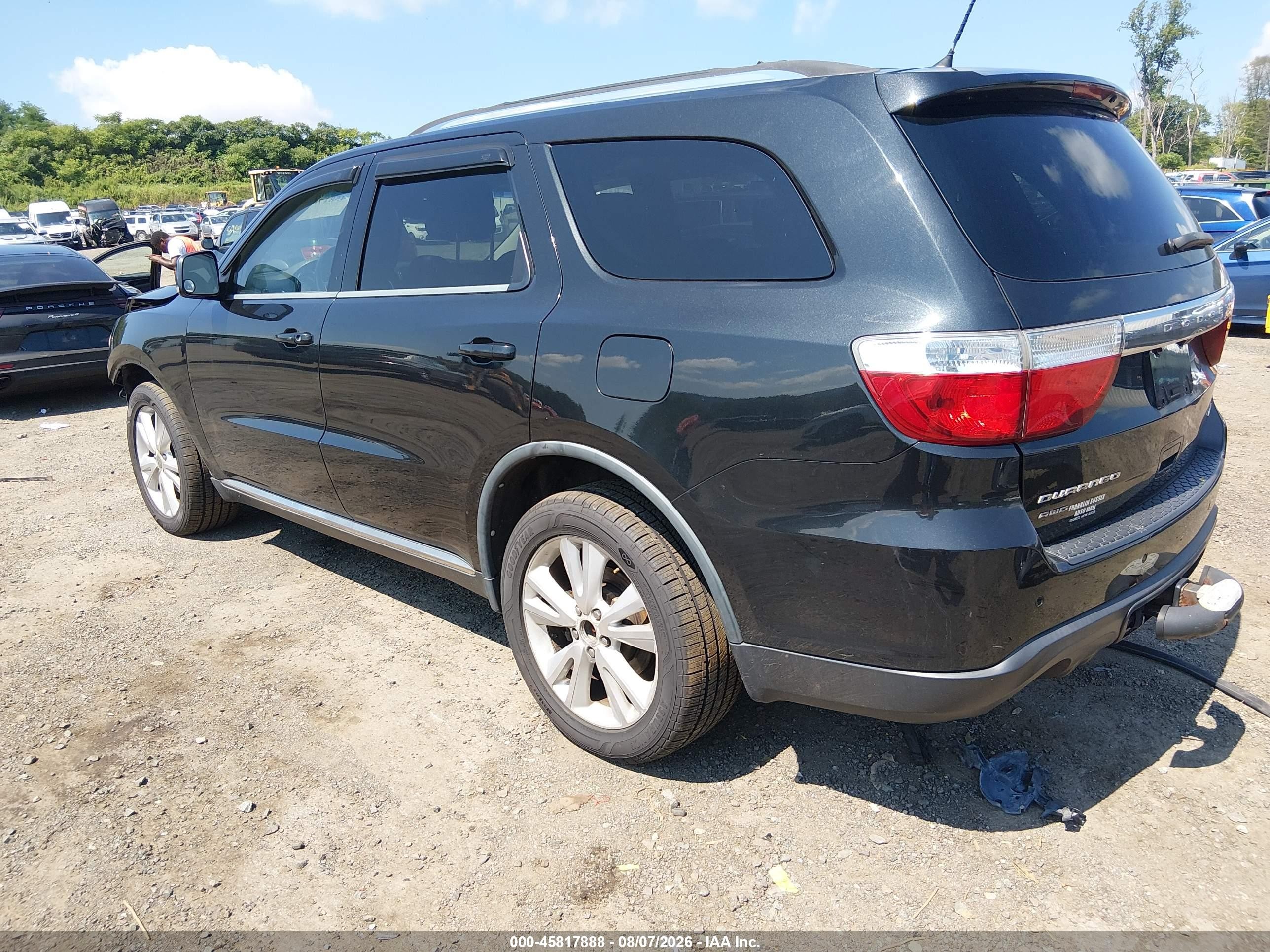 2012 Dodge Durango Crew Черный vin: 1C4SDJDT2CC122207