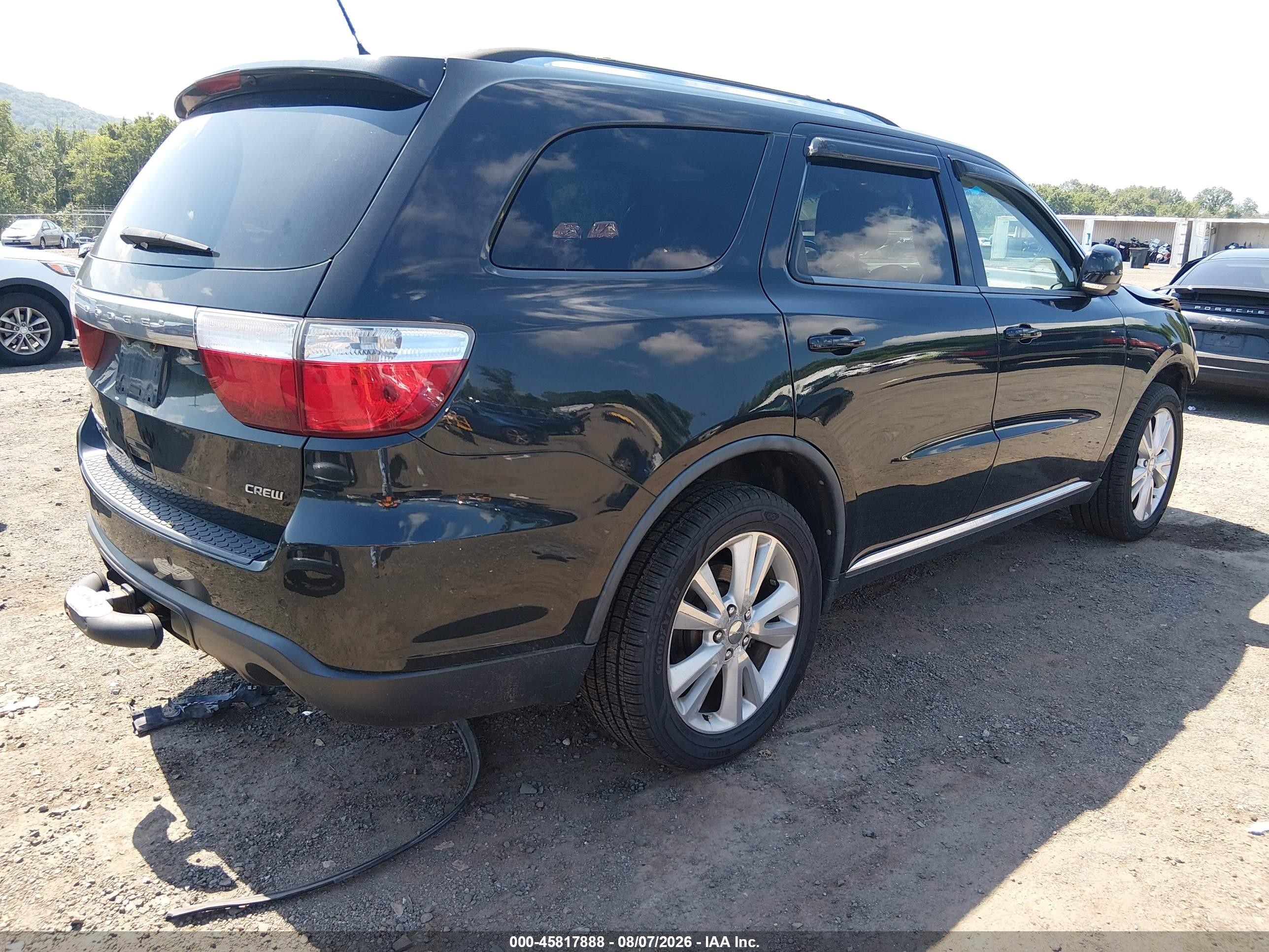 2012 Dodge Durango Crew Черный vin: 1C4SDJDT2CC122207