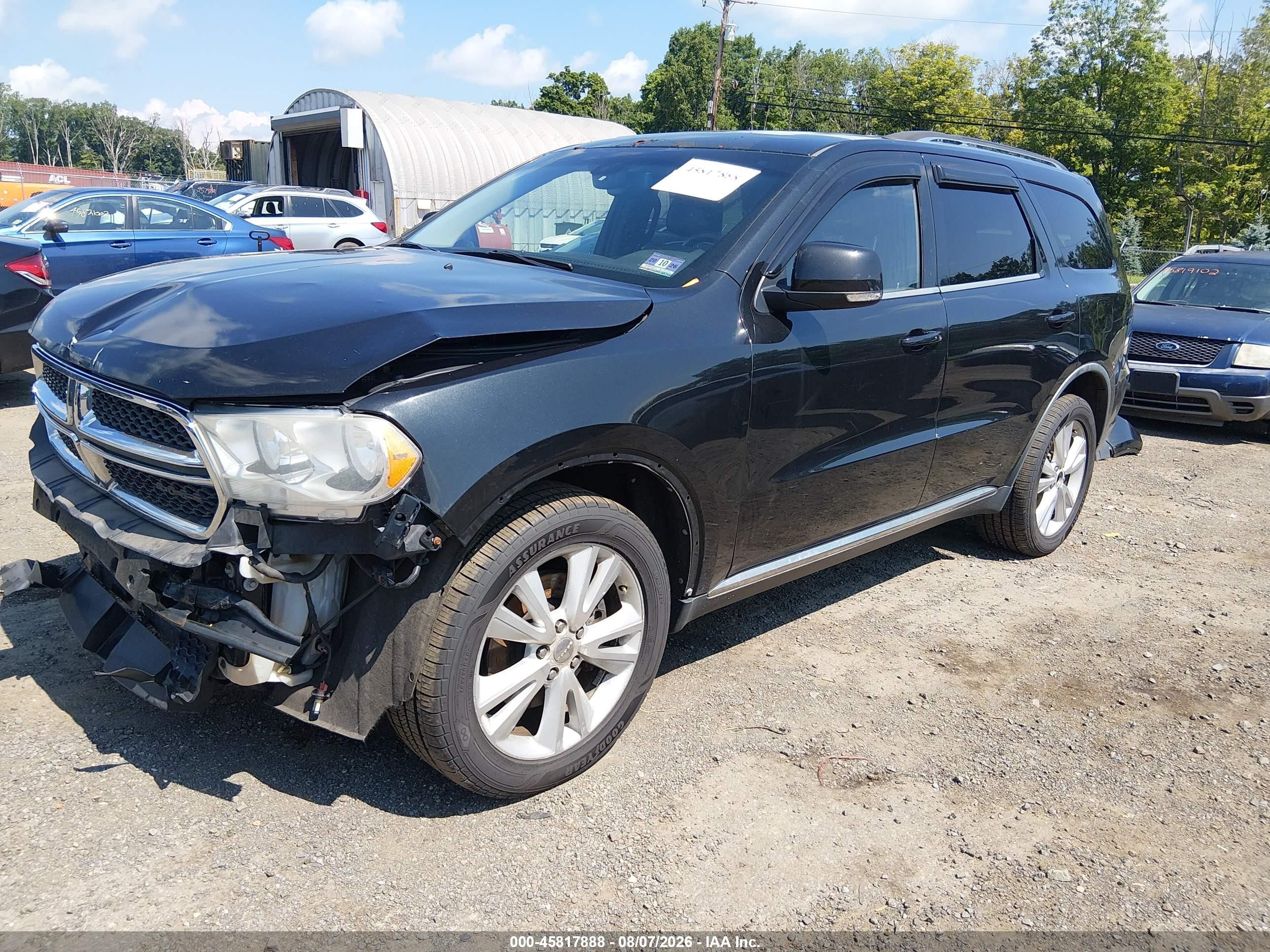 2012 Dodge Durango Crew Черный vin: 1C4SDJDT2CC122207