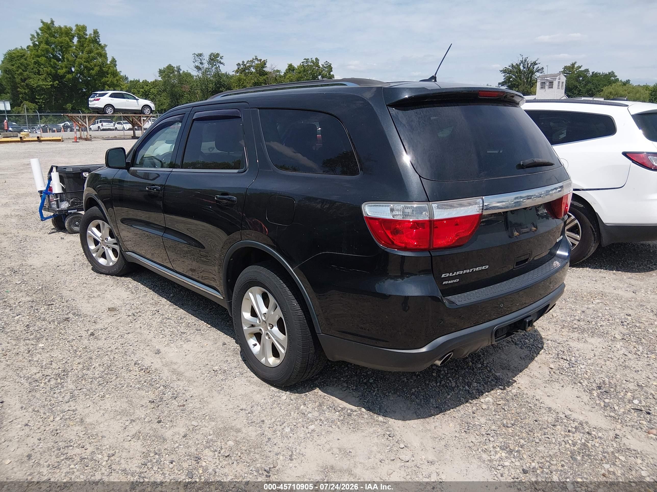 2012 Dodge Durango Crew Black vin: 1C4SDJDT4CC322747