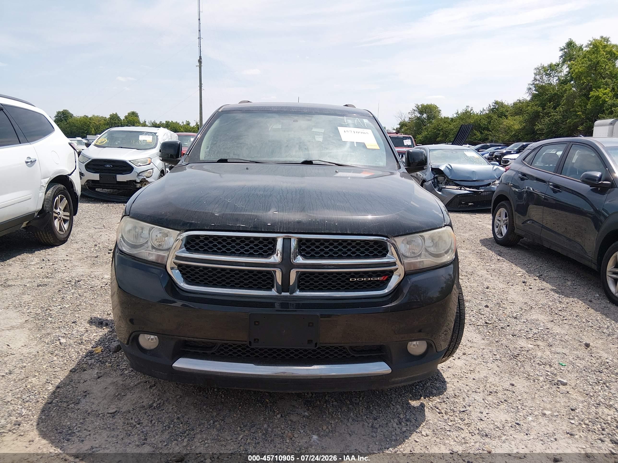 2012 Dodge Durango Crew Black vin: 1C4SDJDT4CC322747