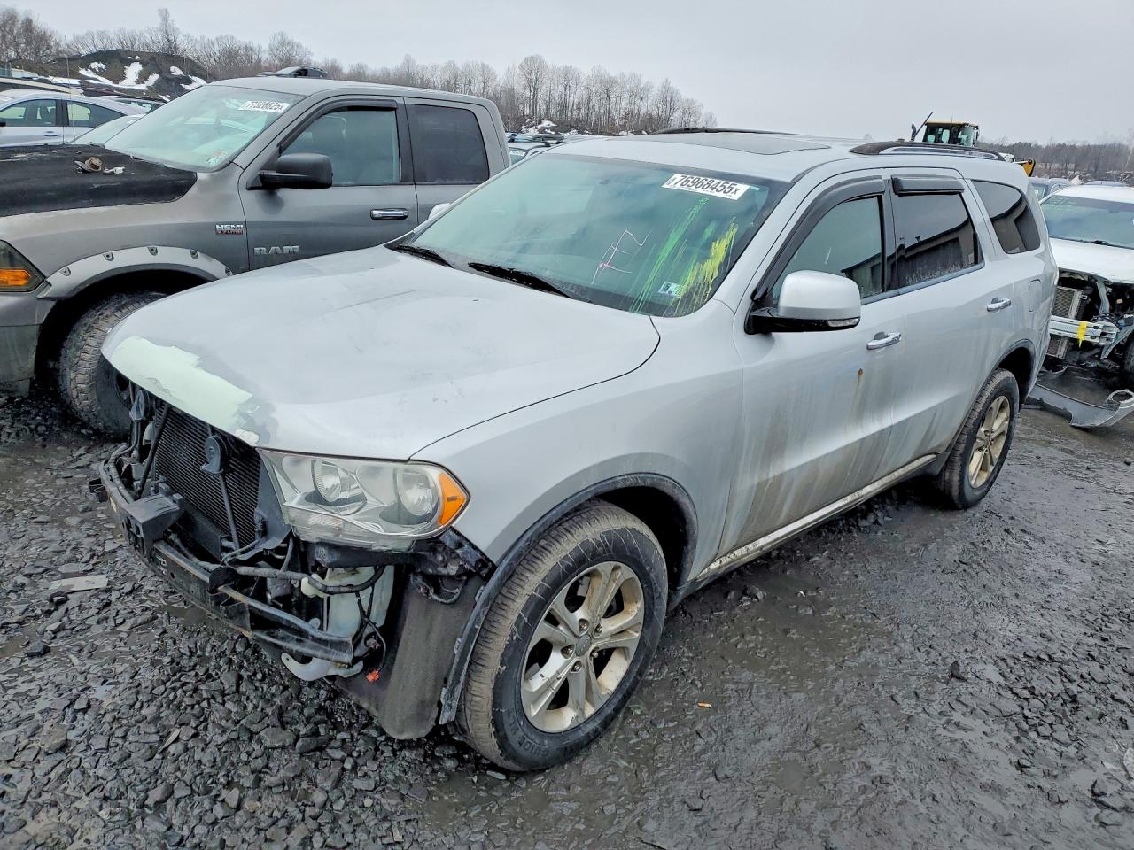 2013 Dodge Durango Crew Silver vin: 1C4SDJDT4DC618045